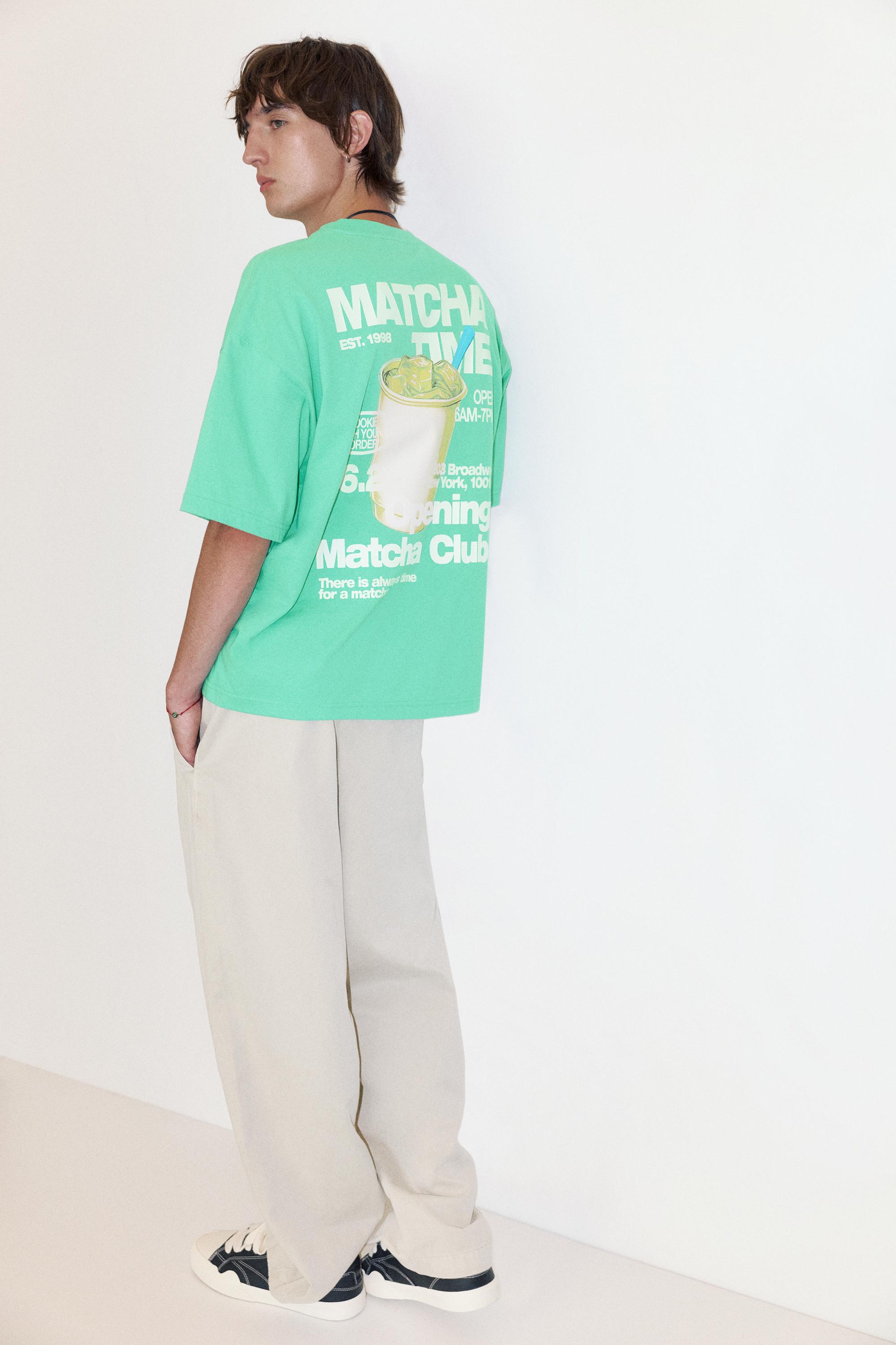 STWD Matcha Club graphic T-shirt — Green
