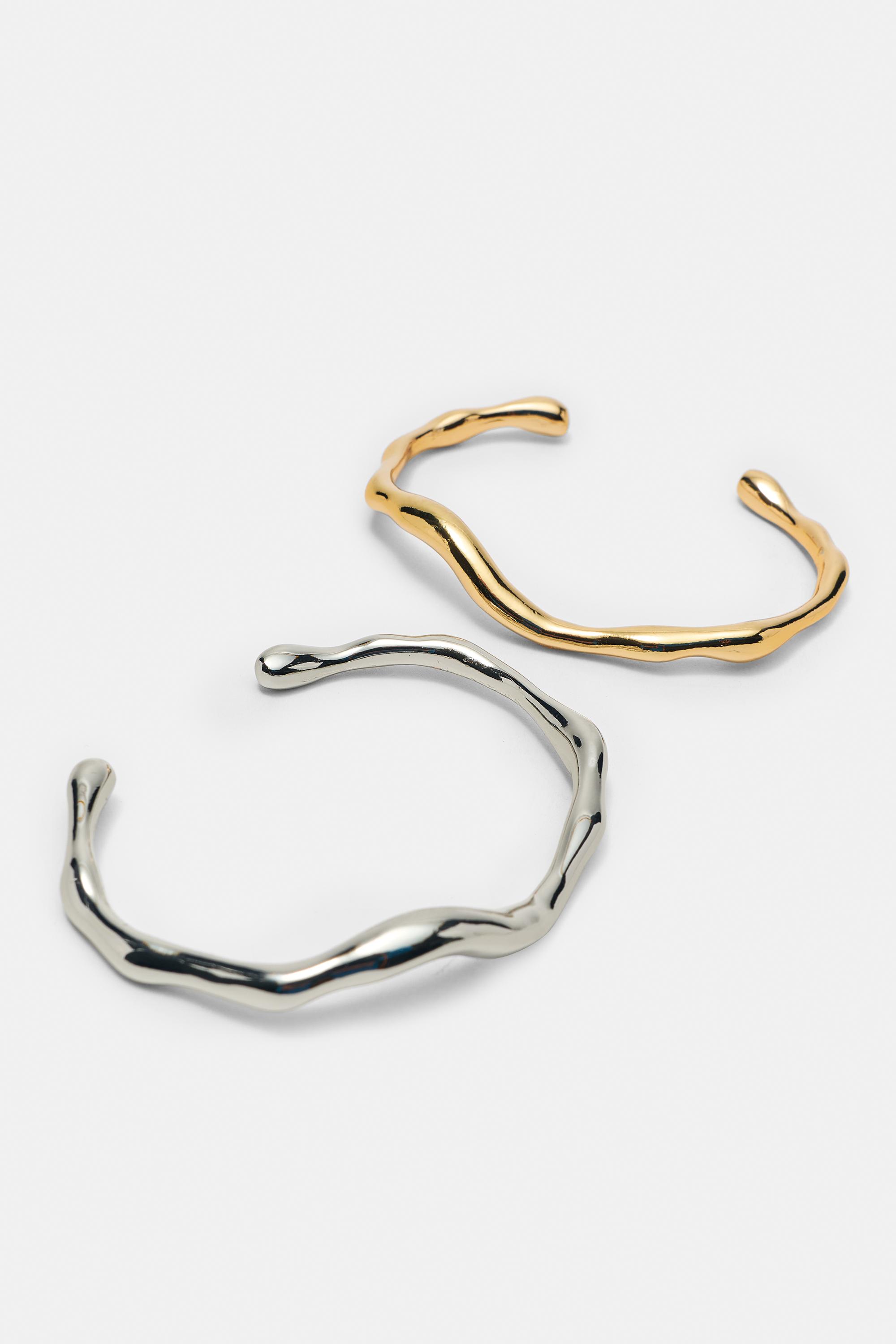 Pack of 2 metallic bracelets — Silver