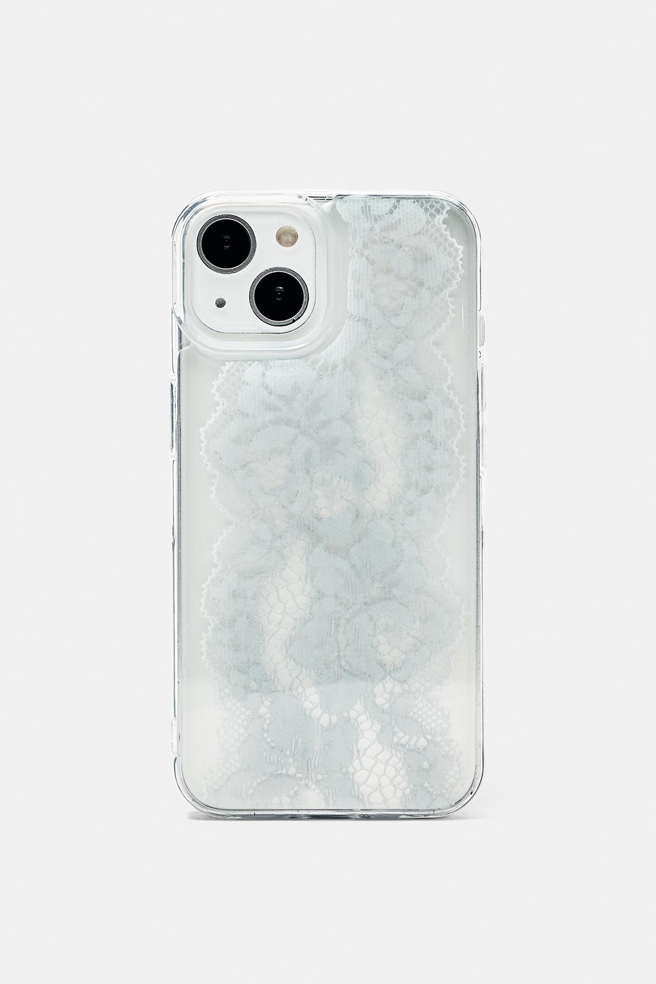 Lace iPhone case — Pastel blue