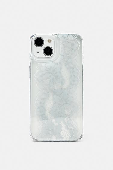 Lace iPhone case — Pastel blue 1