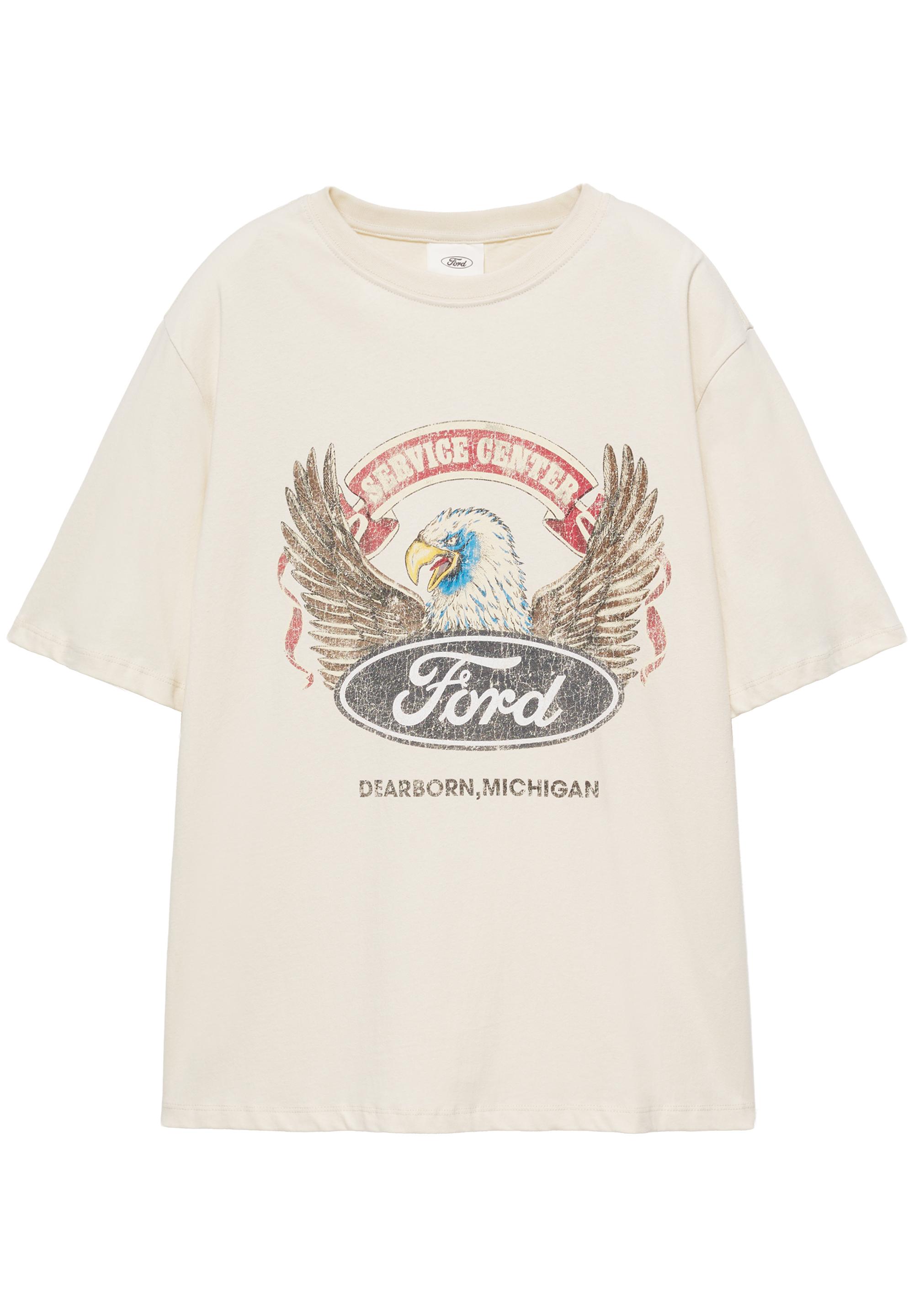 Pull&Bear Ford kısa kollu Tişört görsel 6