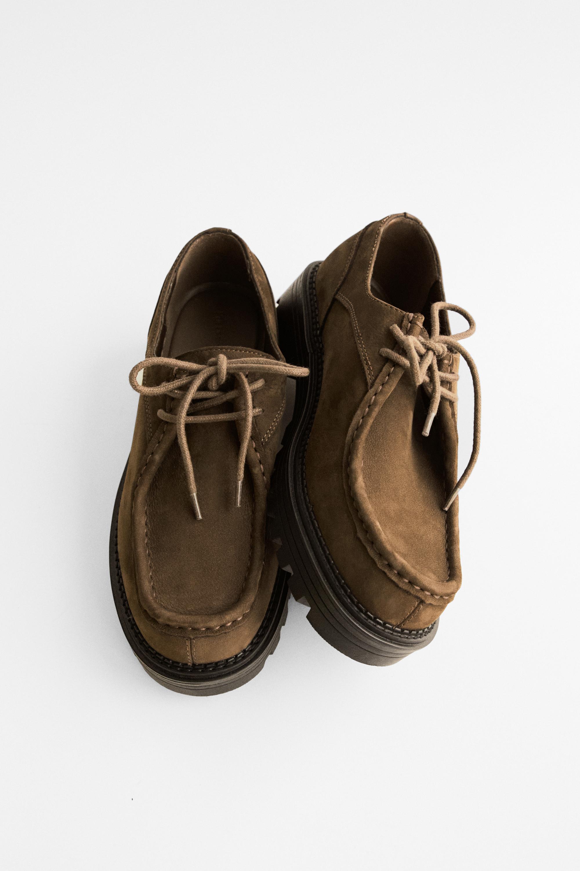 Bağcıklı düz deri ayakkabı - Görsel 27