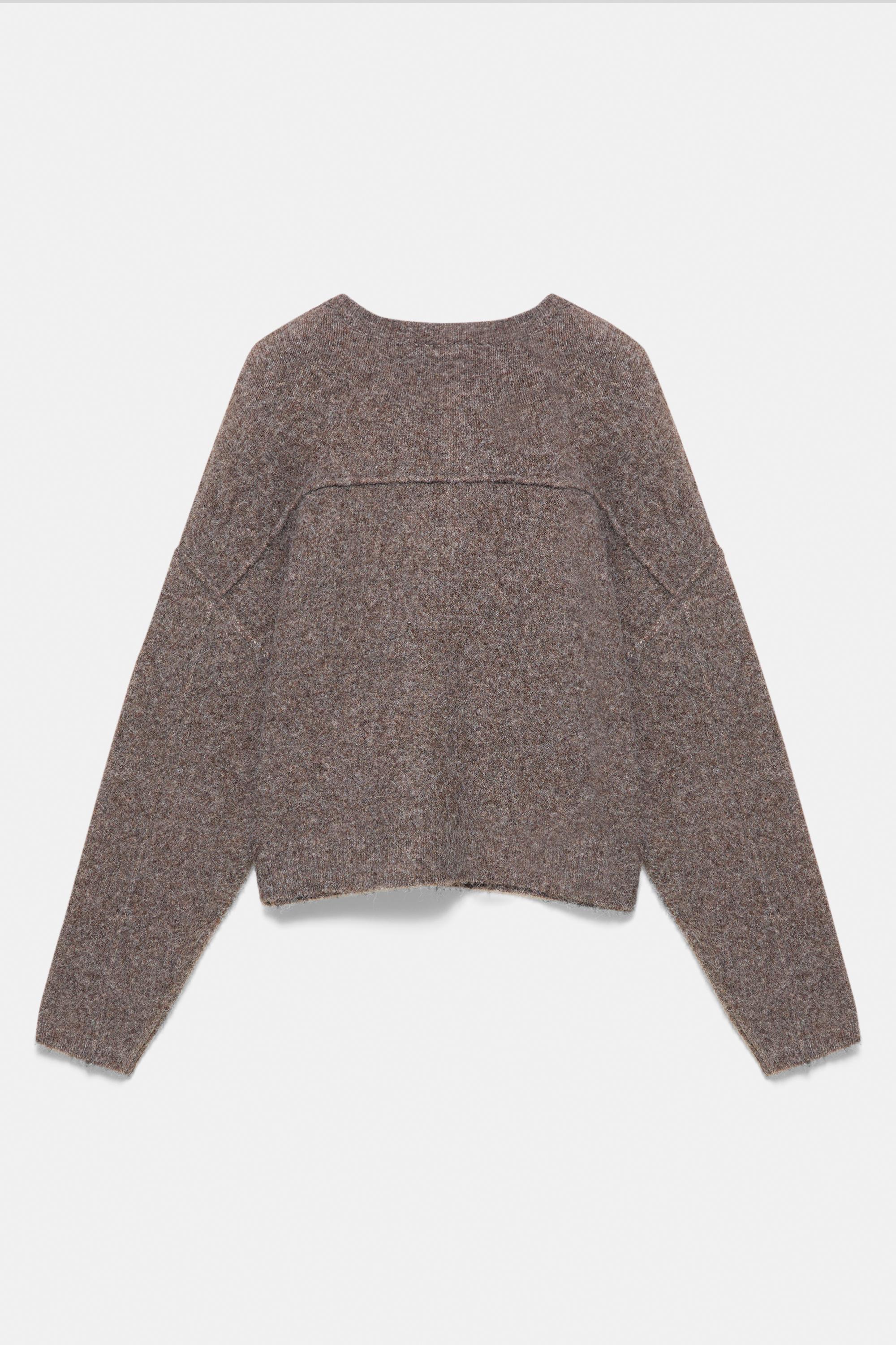 Soft knit cardigan — Brown