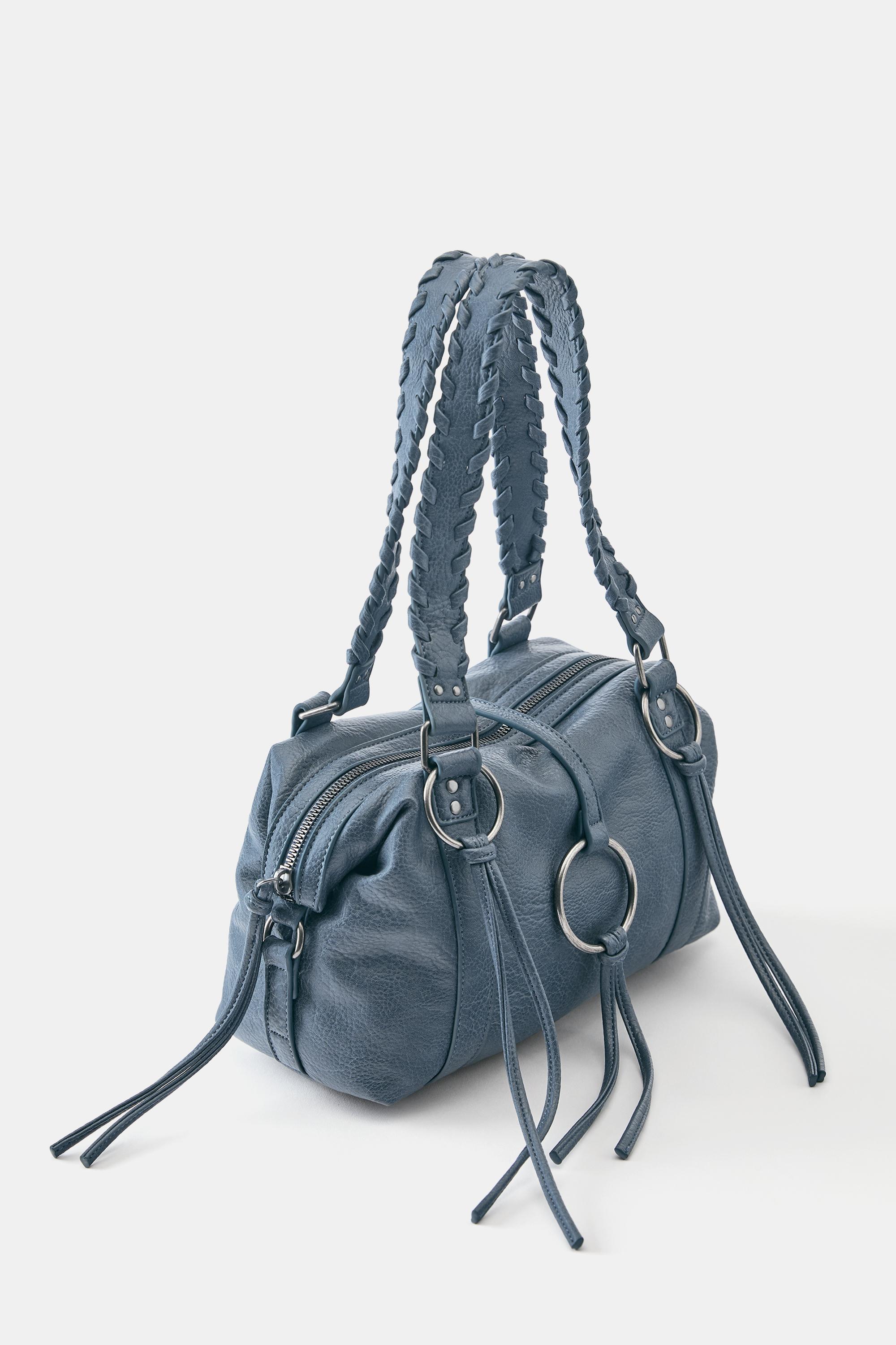 Ring detail shoulder bag — Blue
