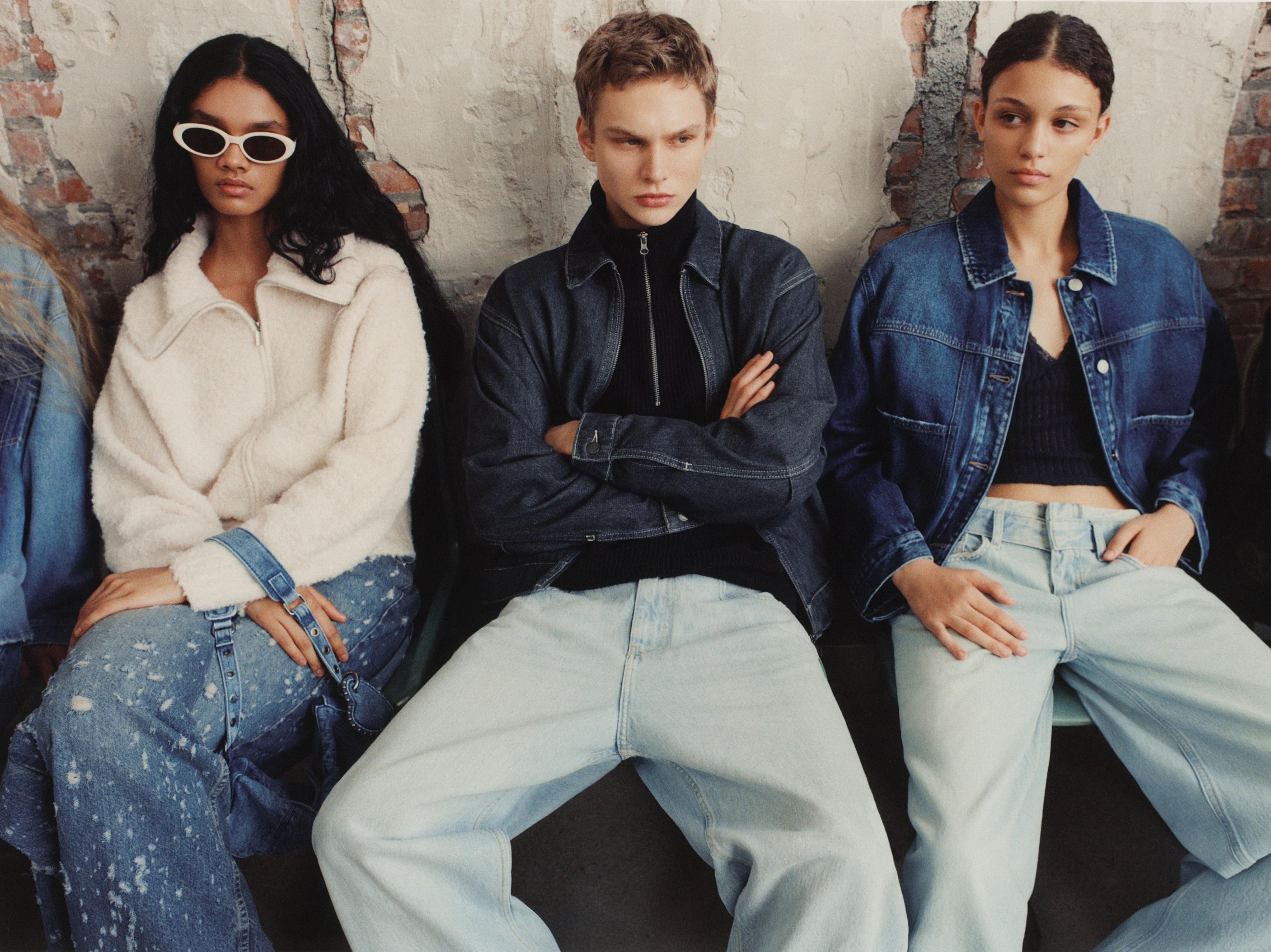 Relaxed fit baggy jeans — Pale indigo