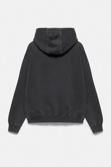STWD hood zip-up sweatshirt — Black 8