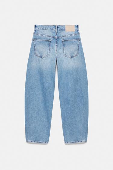 Low-rise barrel jeans — Medium blue 8