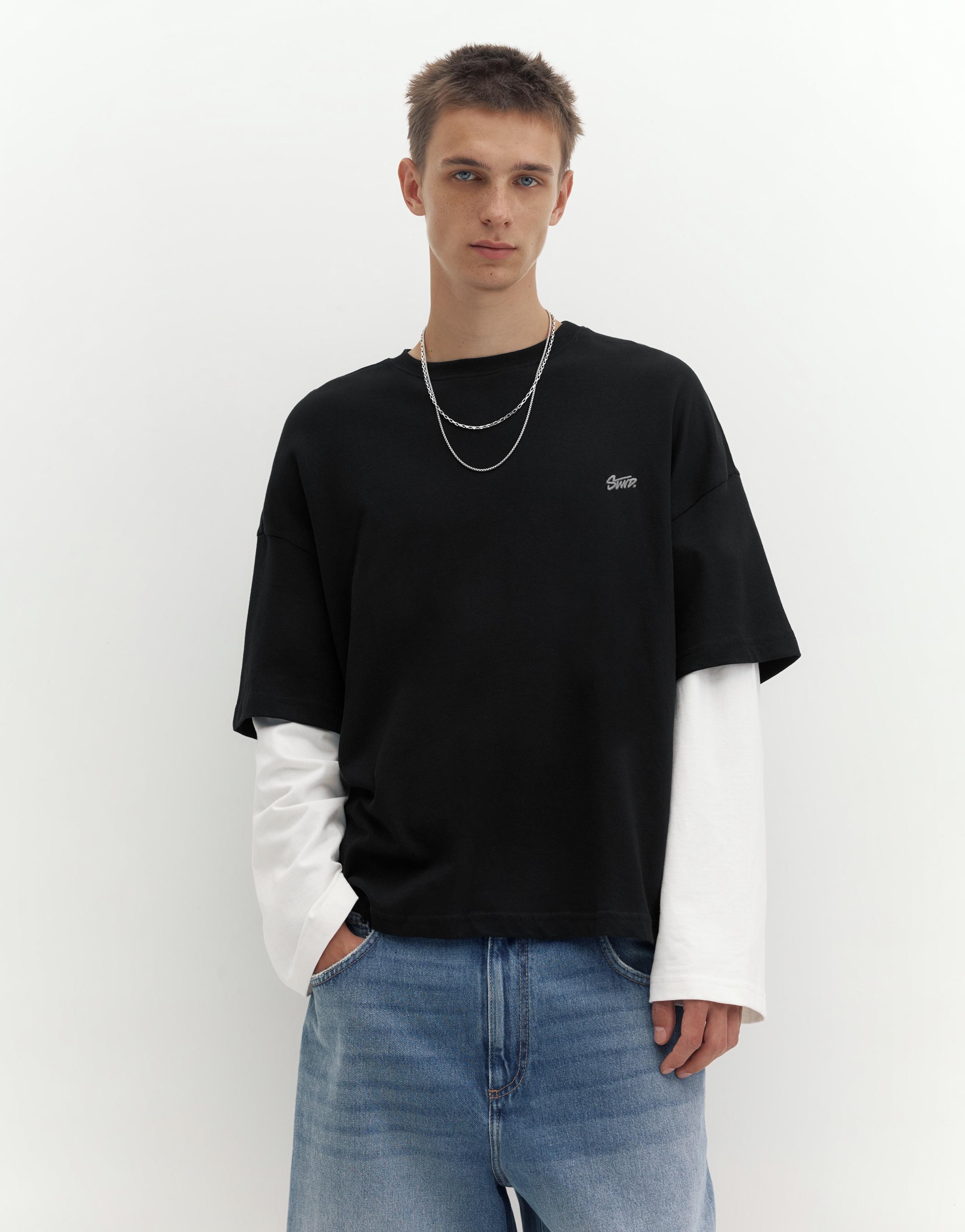 Double sleeve T-shirt — Black