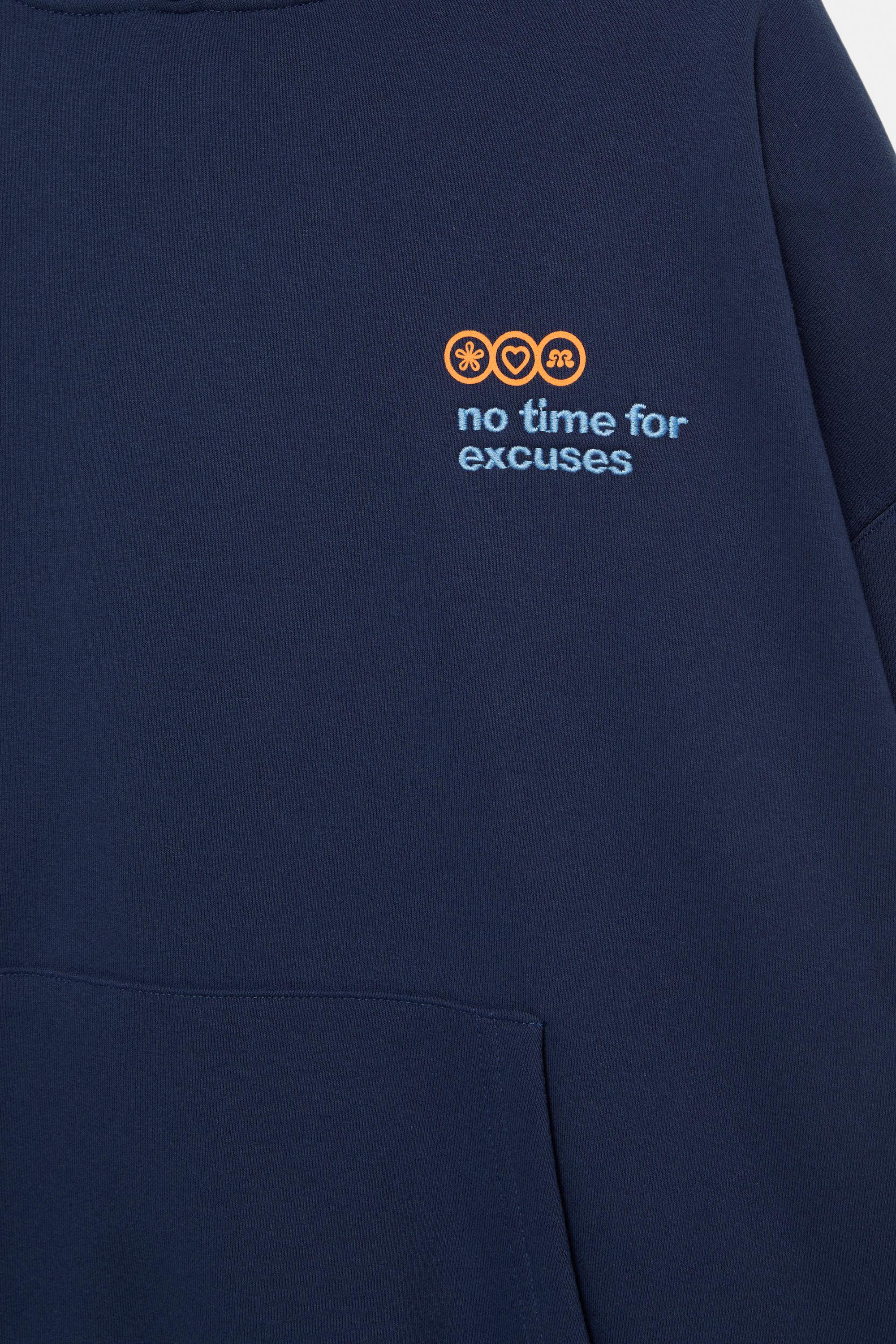 Graphic hoodie — Navy