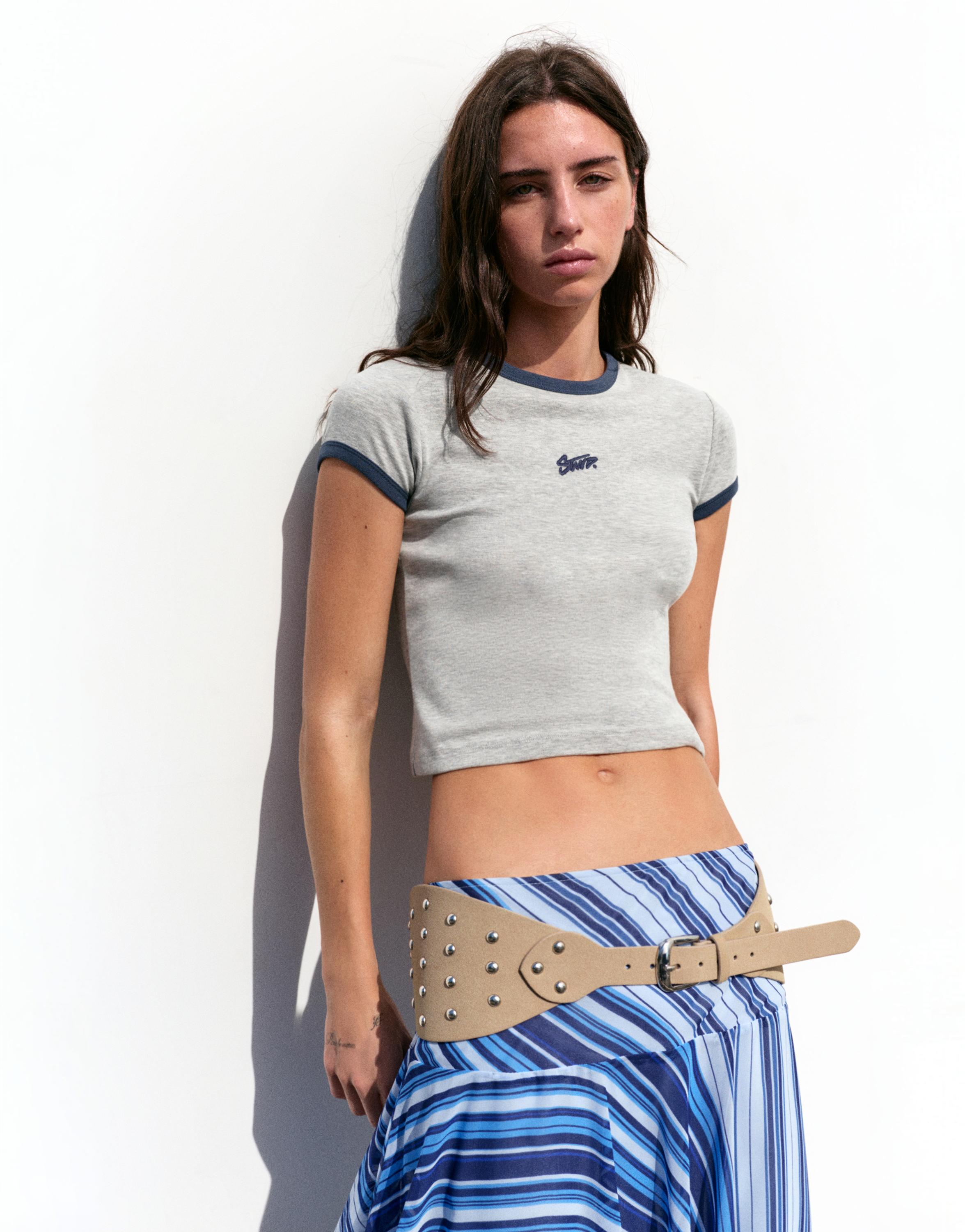STWD graphic T-shirt — Grey marl