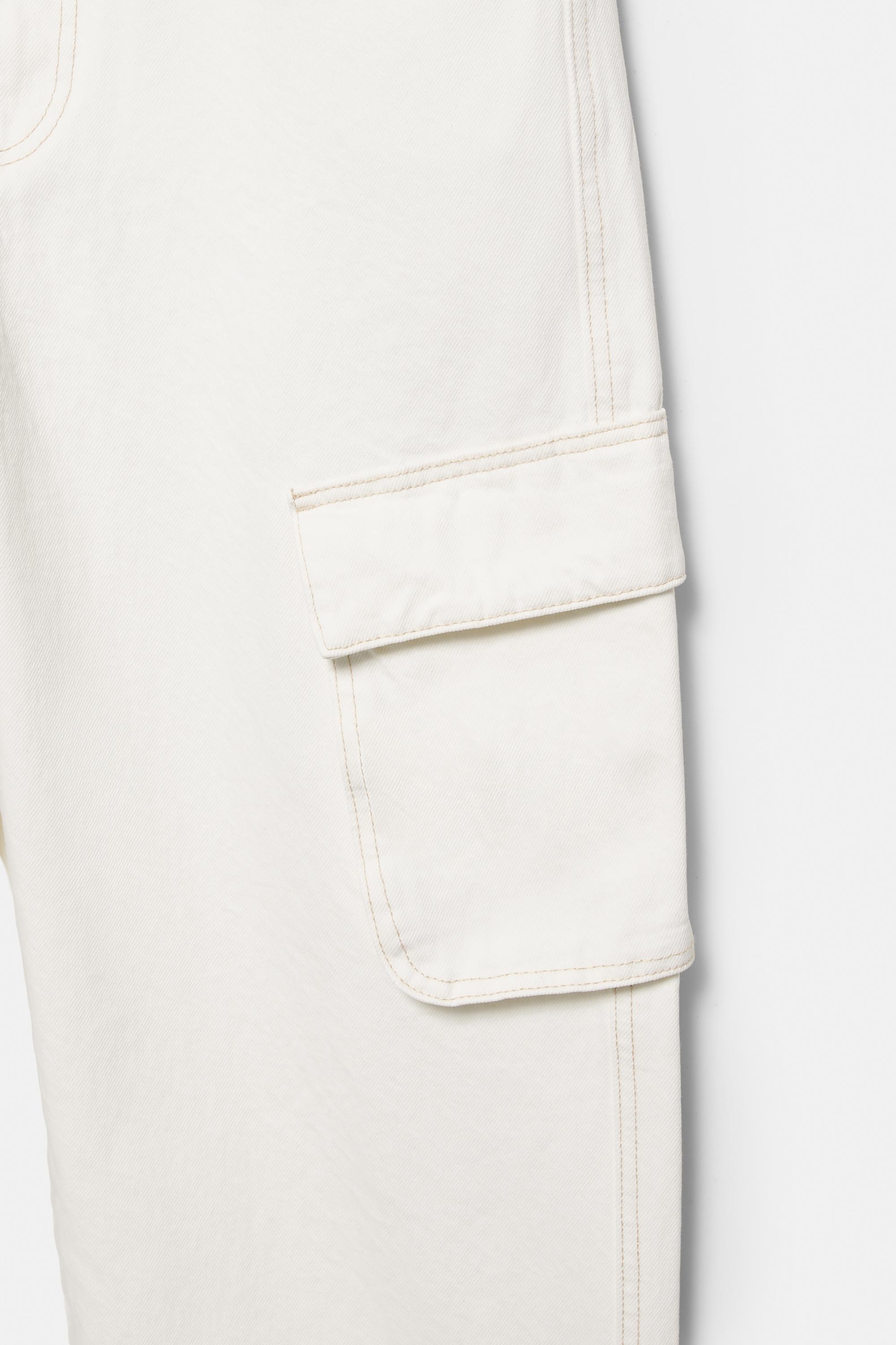 Baggy cargo jeans — White