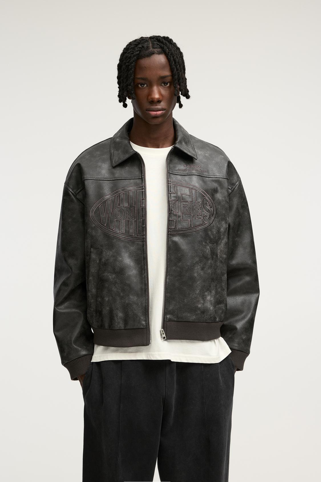 Chaqueta Bomber Chamarra De Cuero Pull And Bear Boxy Chaquetas