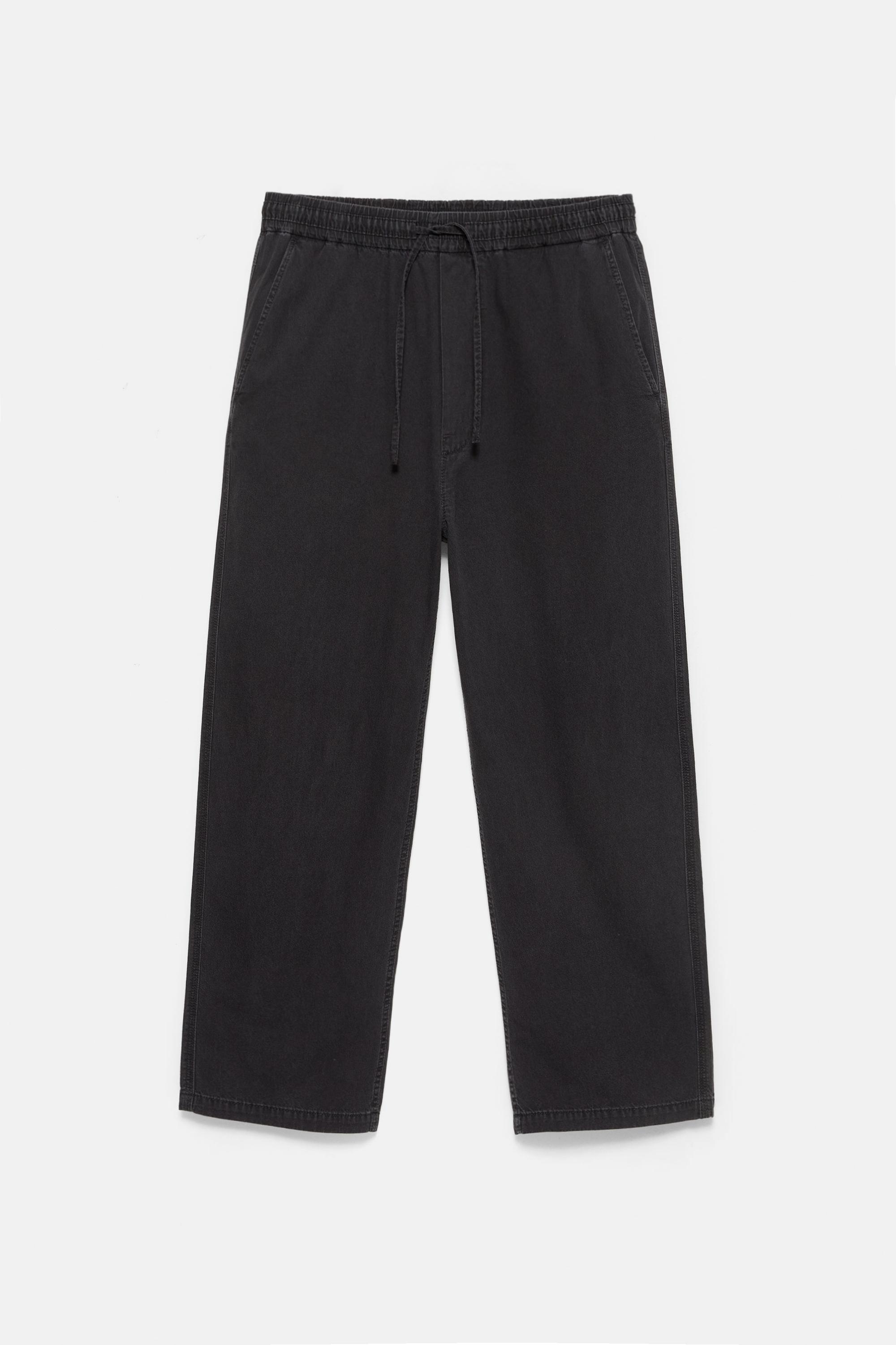 Denim joggers — Faded black