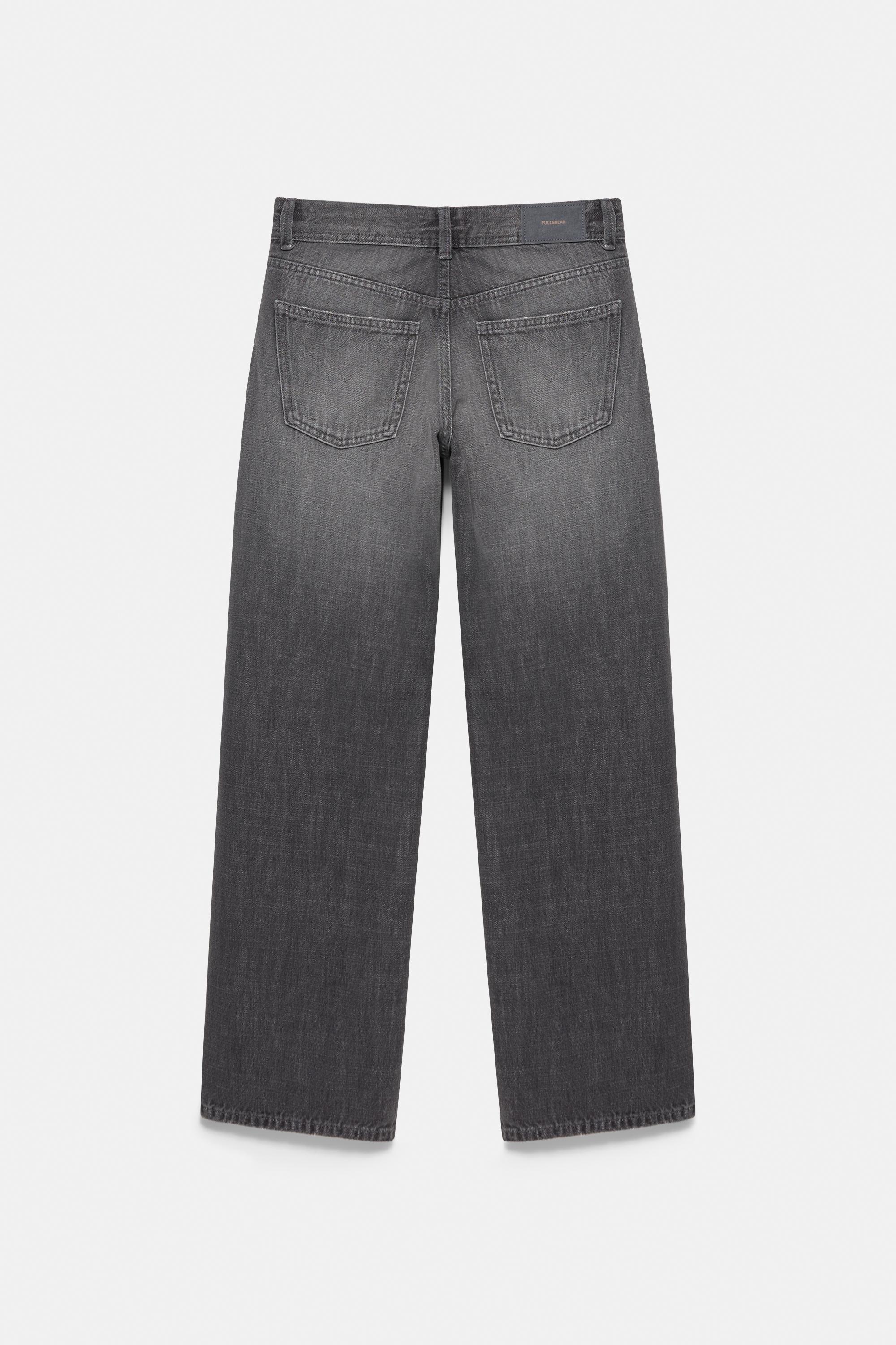 Low-rise straight-leg jeans — Grey