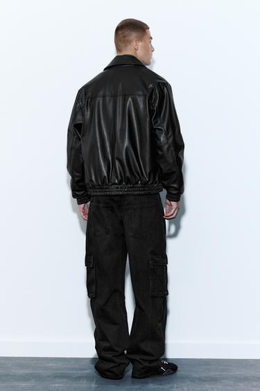 Leather-effect jacket — Black 3
