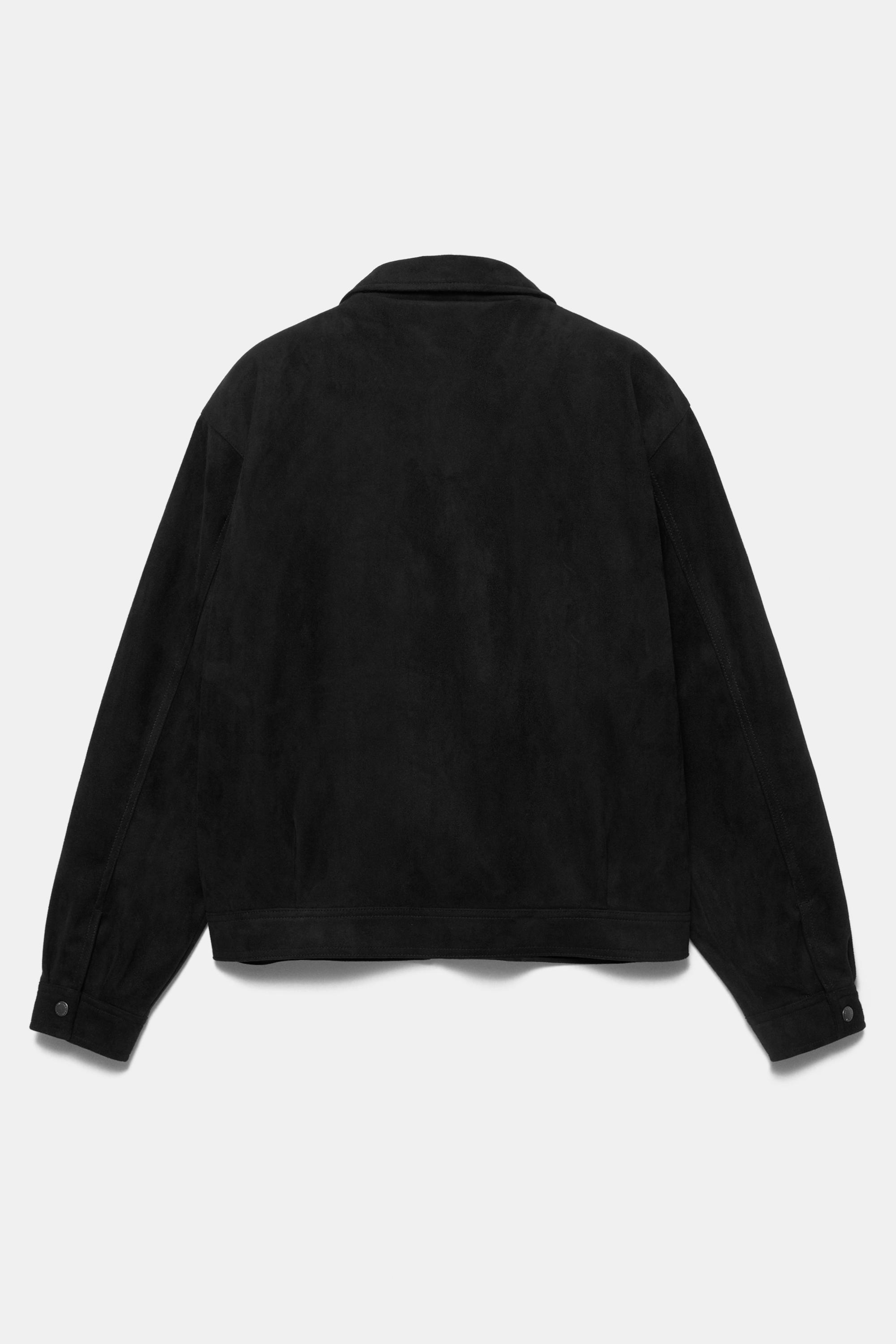 Suni süet ceket - Görsel 4