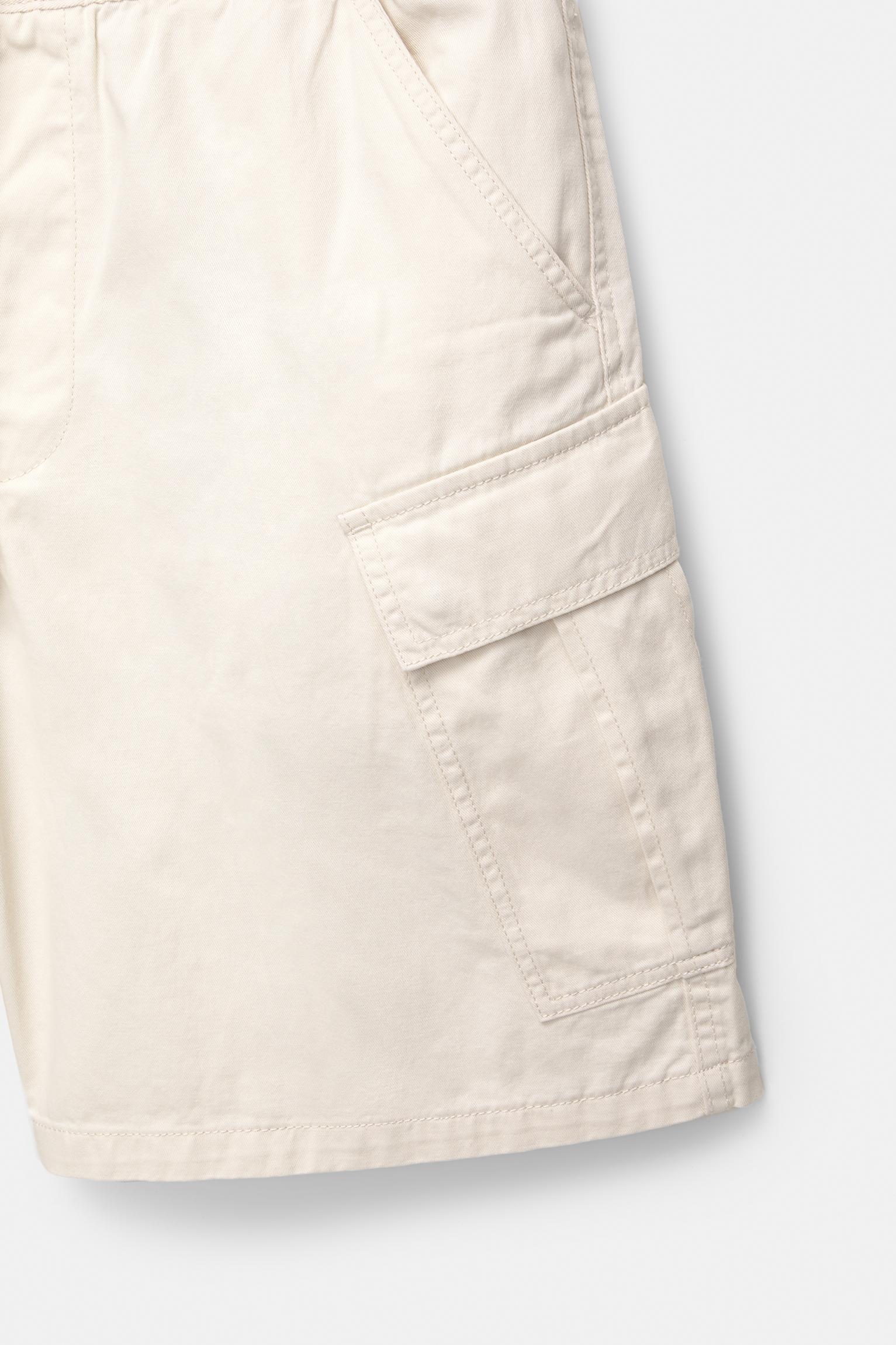 Cargo Bermuda shorts — Ecru