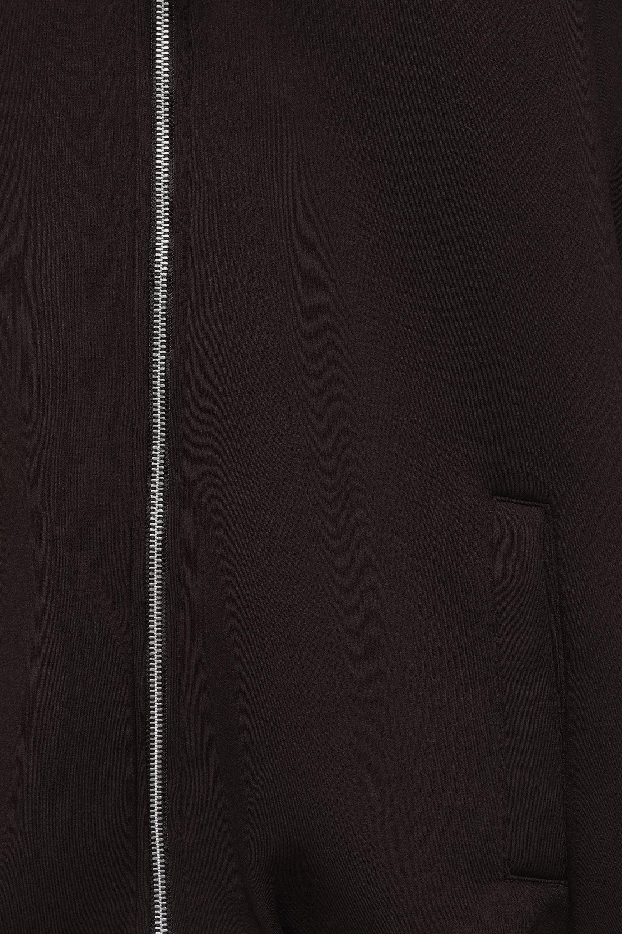Neoprene-effect zip-up jacket — Brown