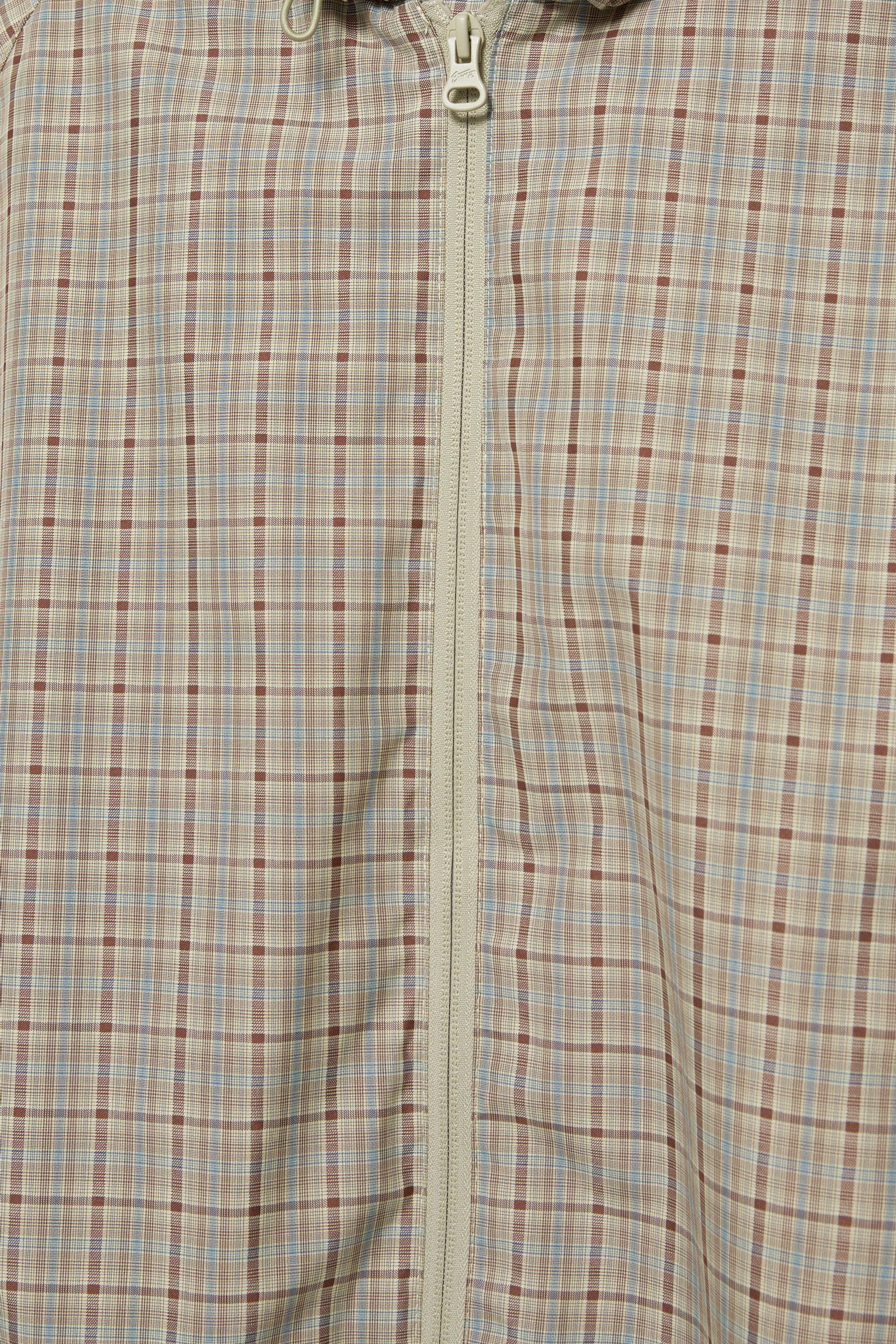 Kapüşonlu kareli hafif yağmurluk - Görsel 3