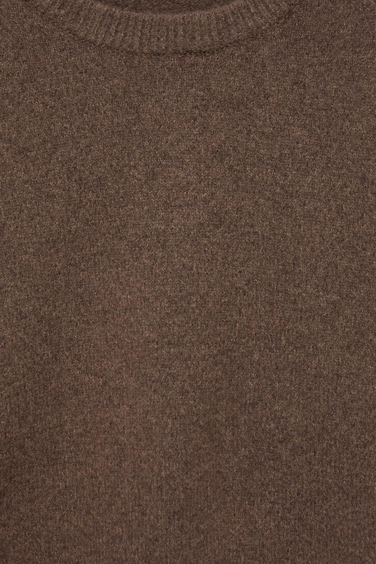 Soft-touch boxy jumper — Brown