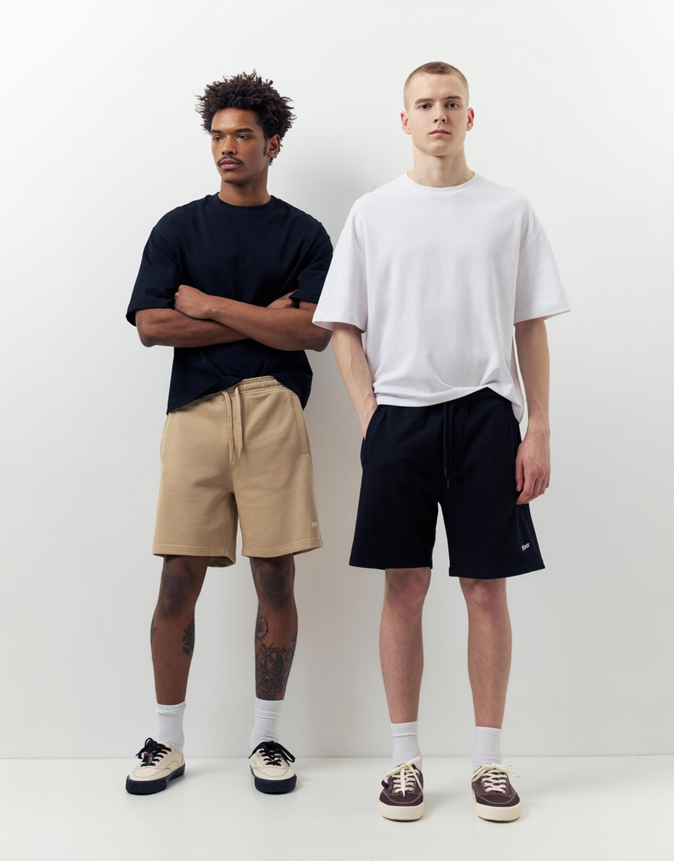 2-pack of STWD Bermuda short sweatpants — Beige
