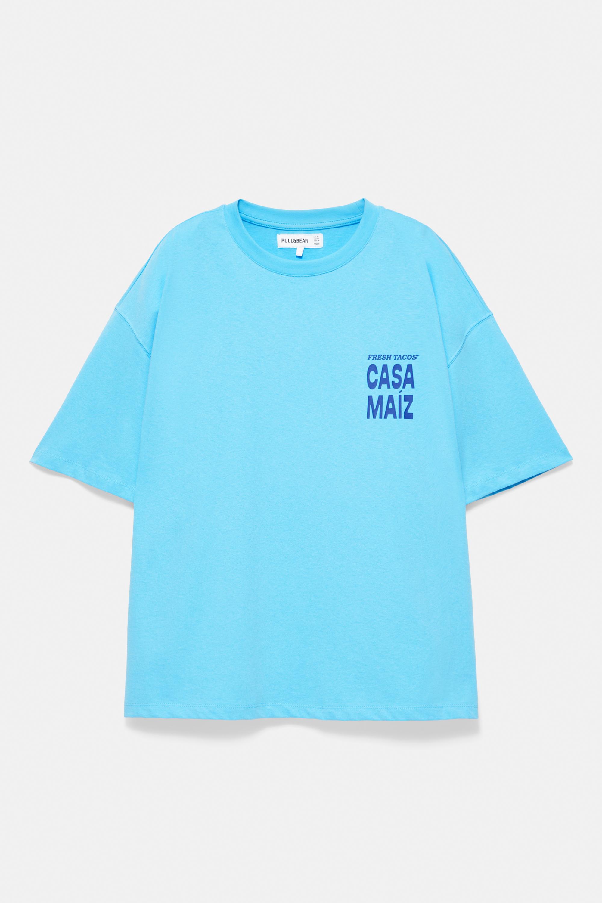 Taco graphic T-shirt — Pale blue