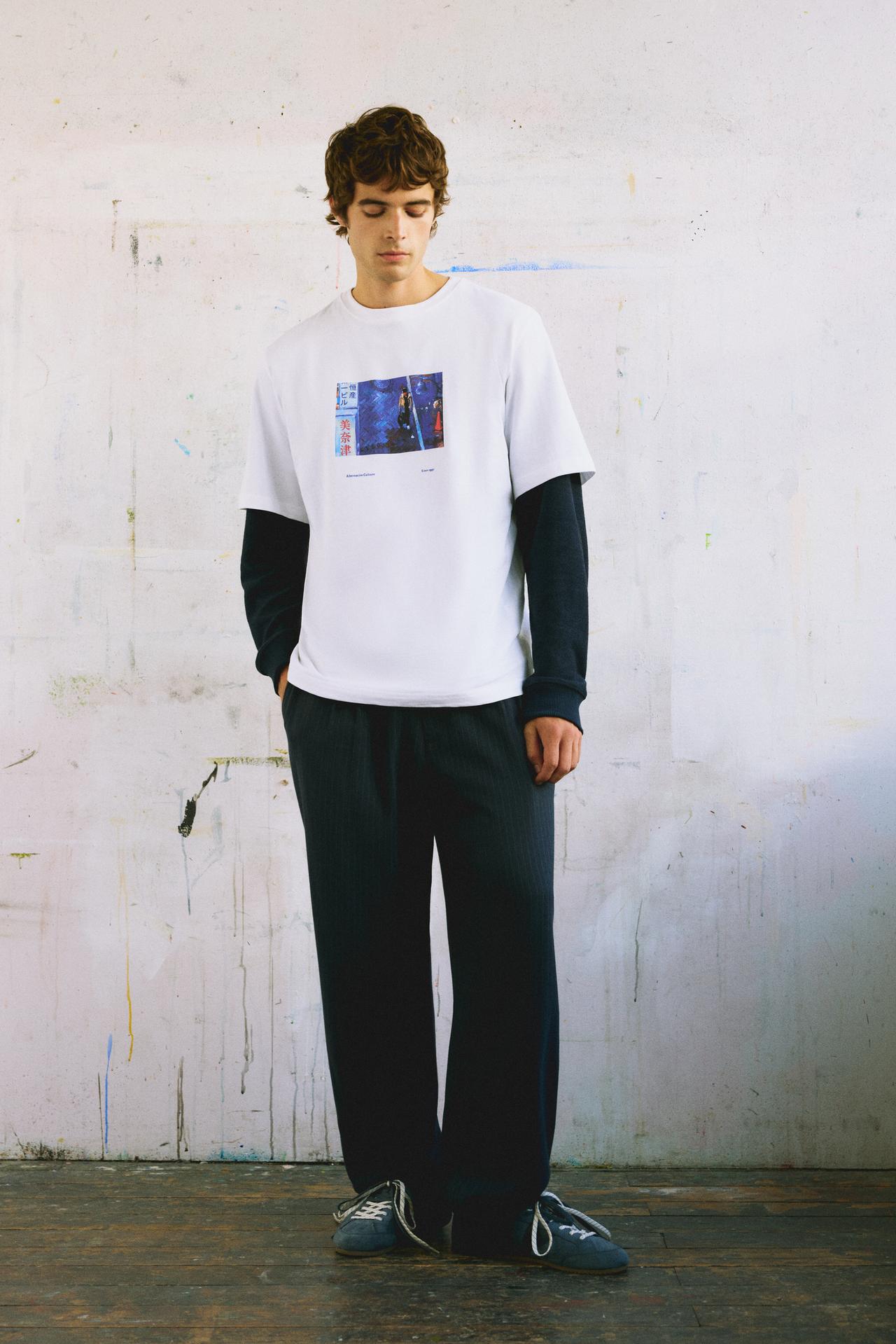 Regular fit graphic T-shirt — White