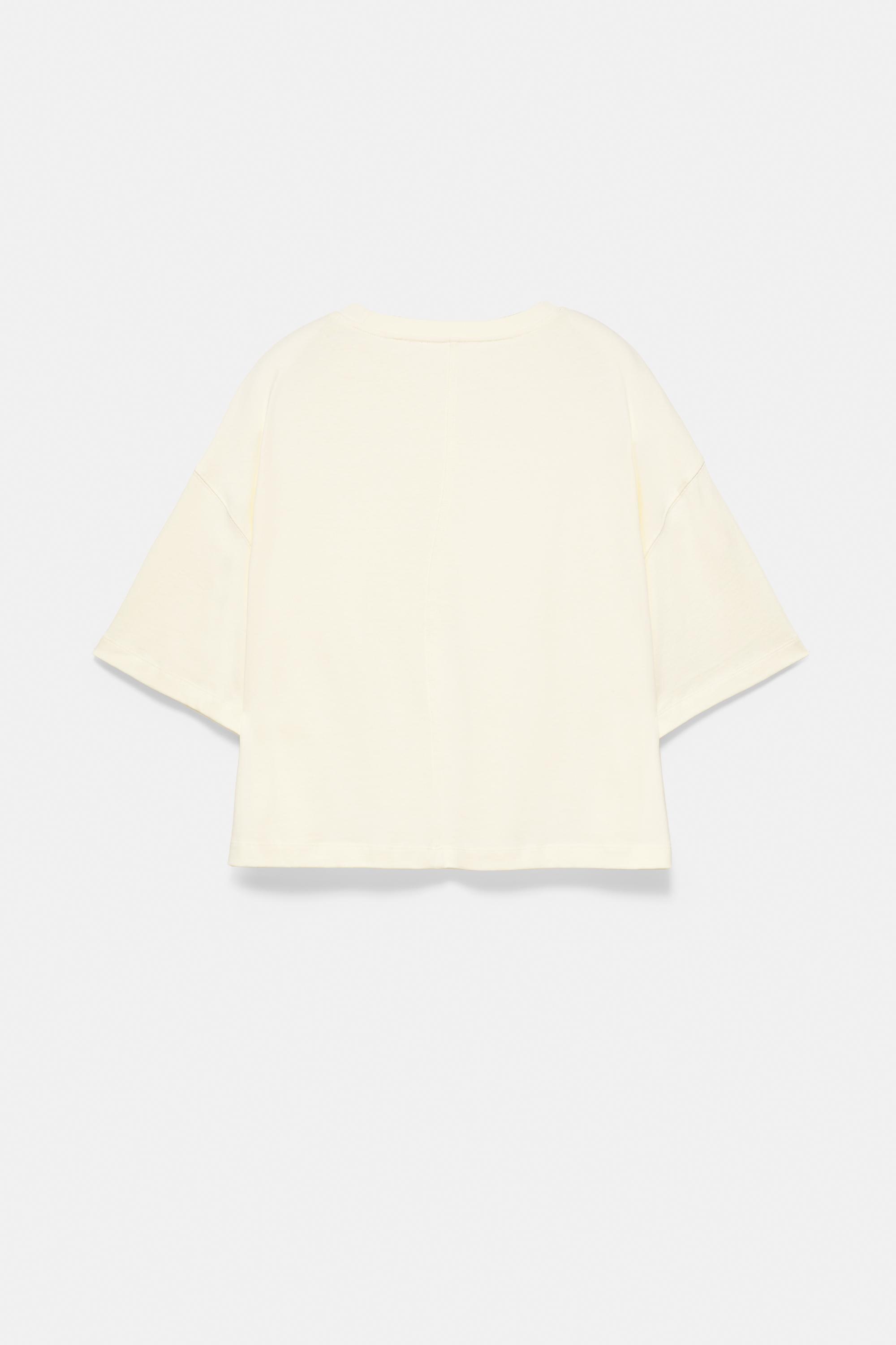 Boxy fit short sleeve T-shirt — Vanilla