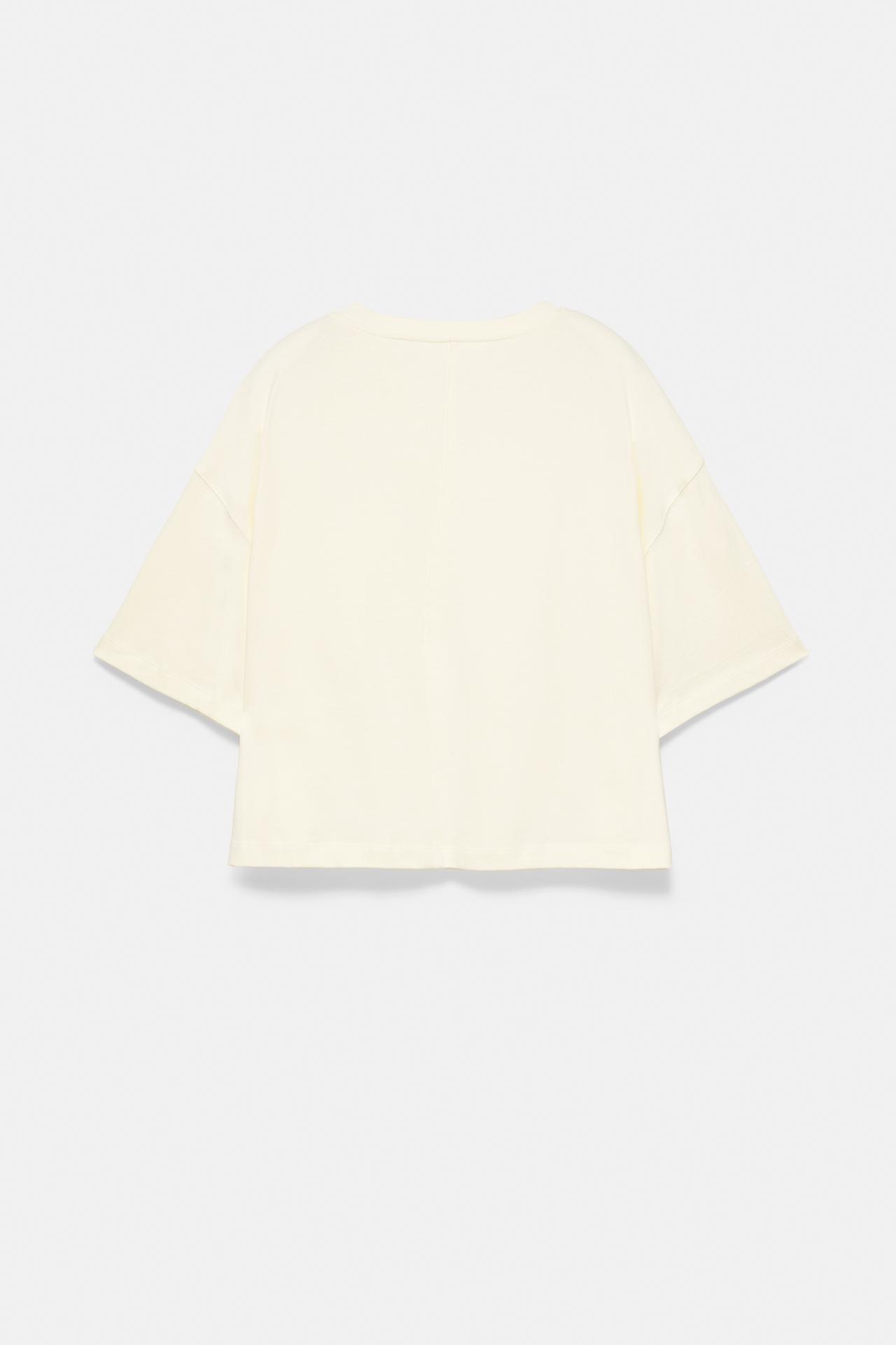 Boxy fit short sleeve T-shirt — Vanilla