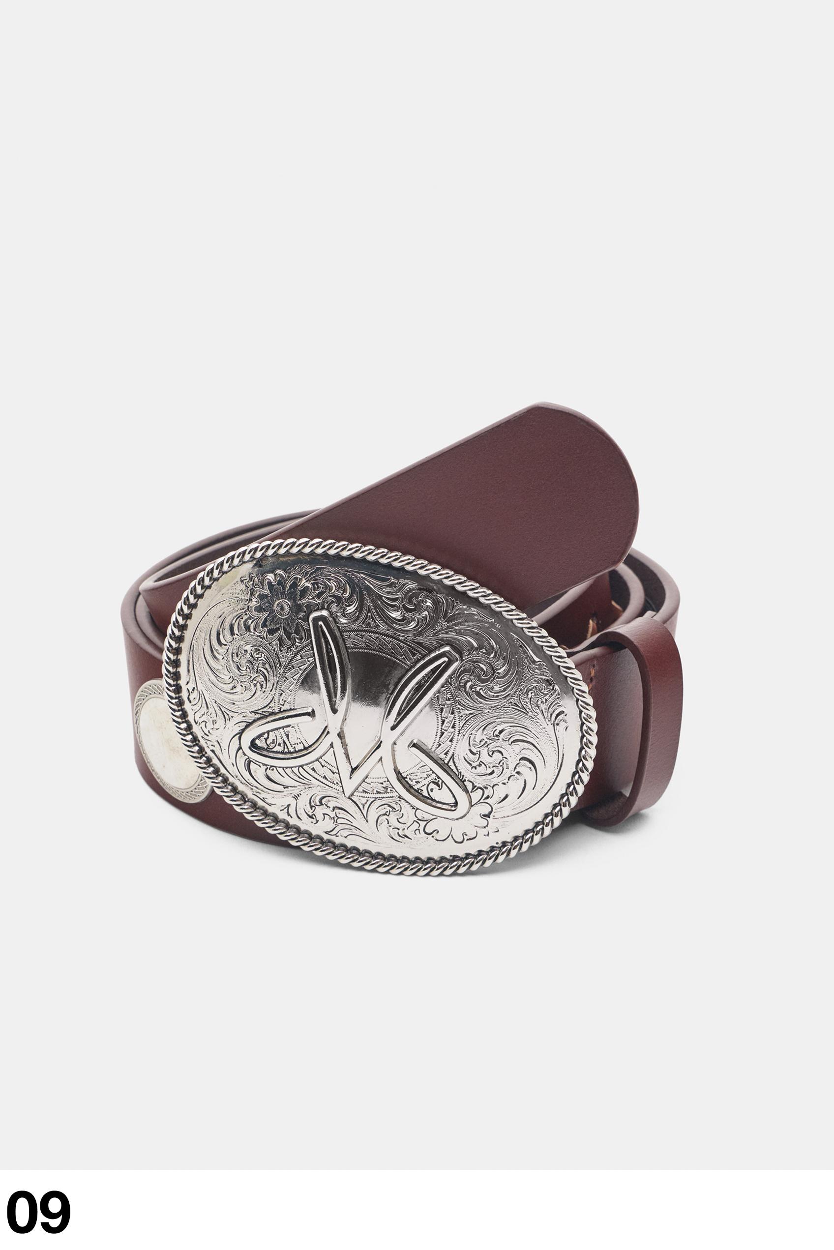 Montserrat Messeguer 100% leather belt — Brown