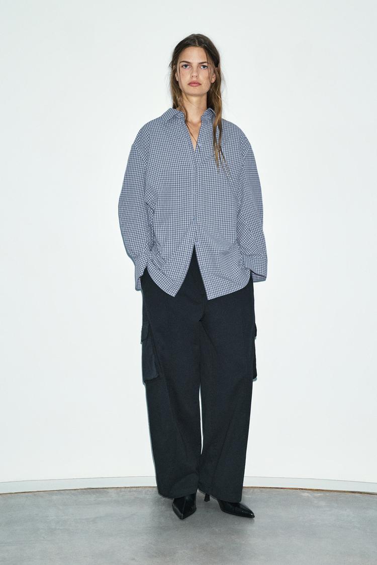 Oversize check shirt — Blue shades