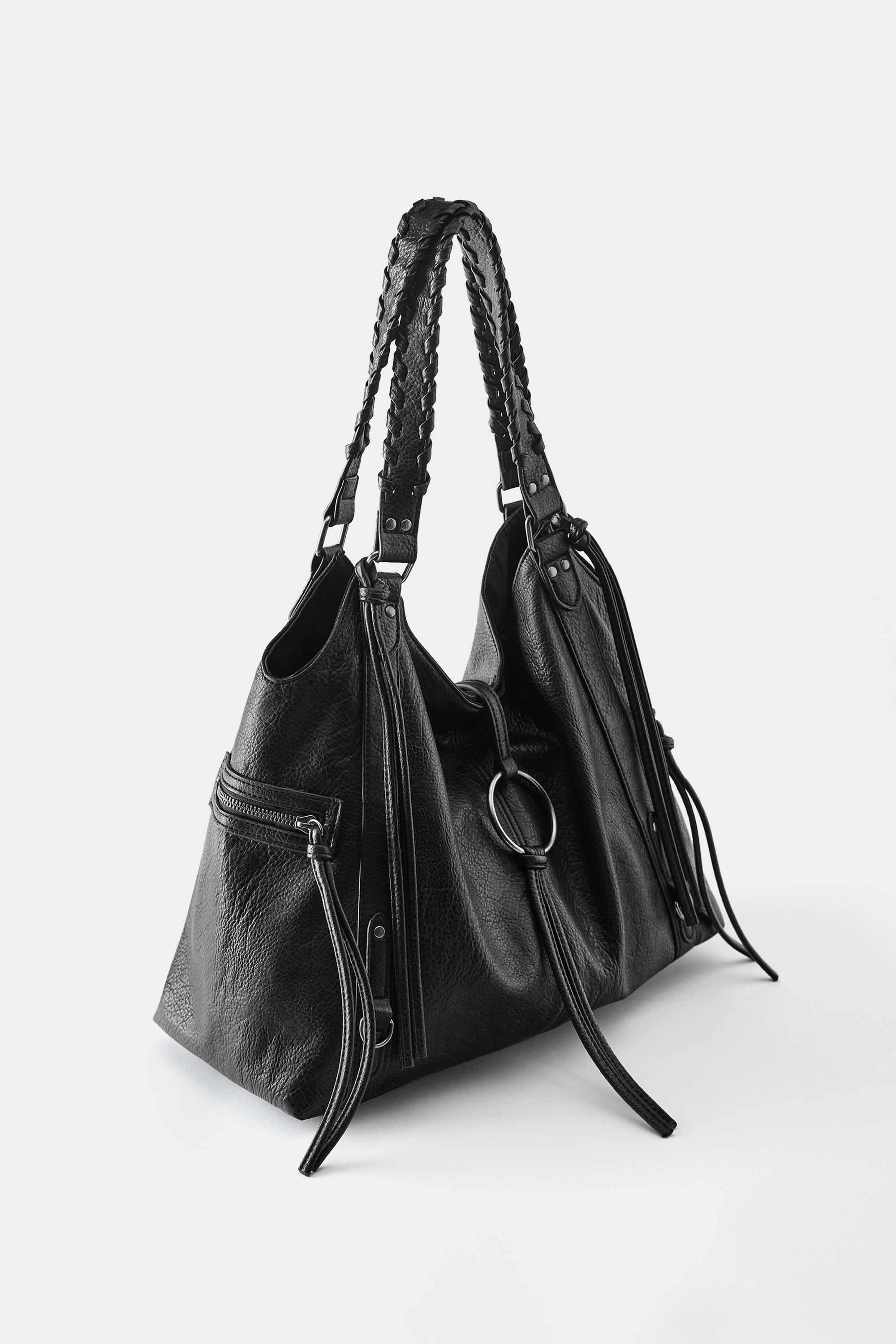Ring shopper bag — Black