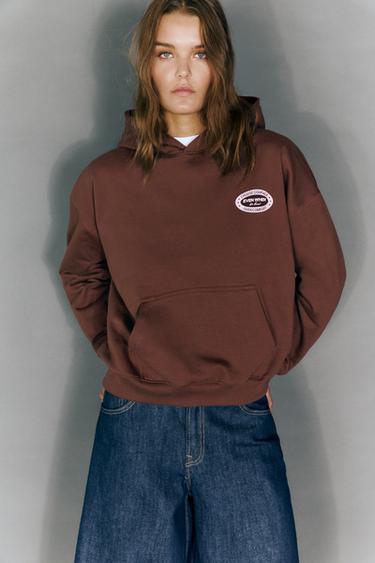 Graphic hoodie — Brown 1
