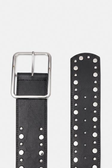Wide studded belt — Black 2