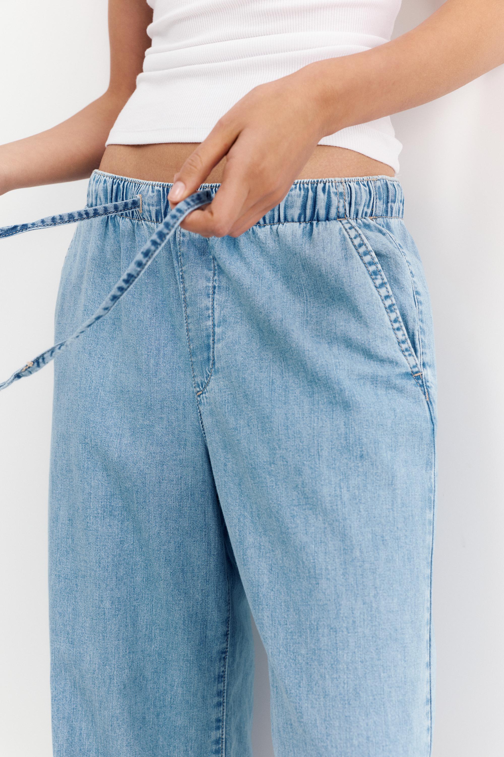 Low-rise jogger jeans — Pale blue