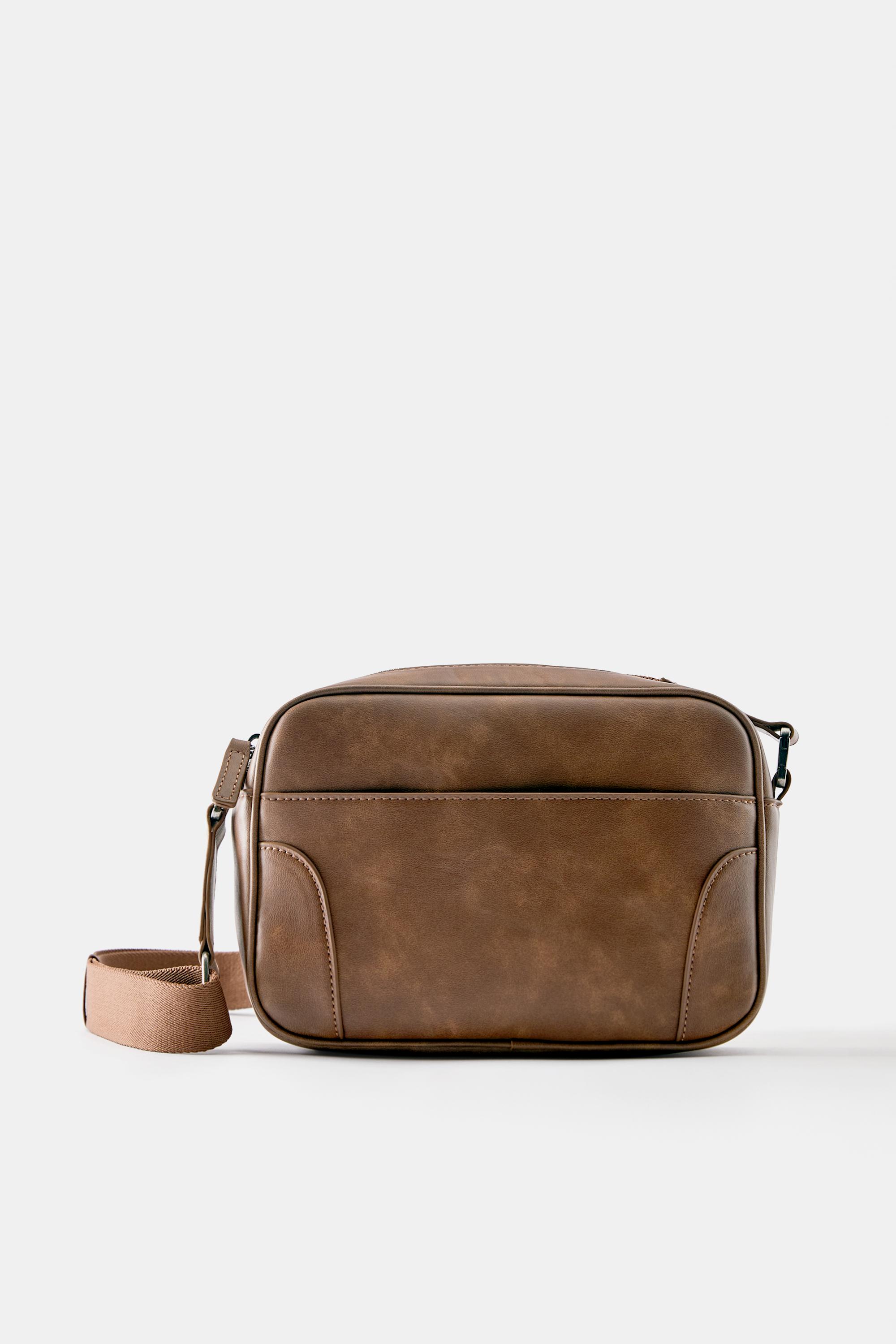 Distressed crossbody bag — Brown