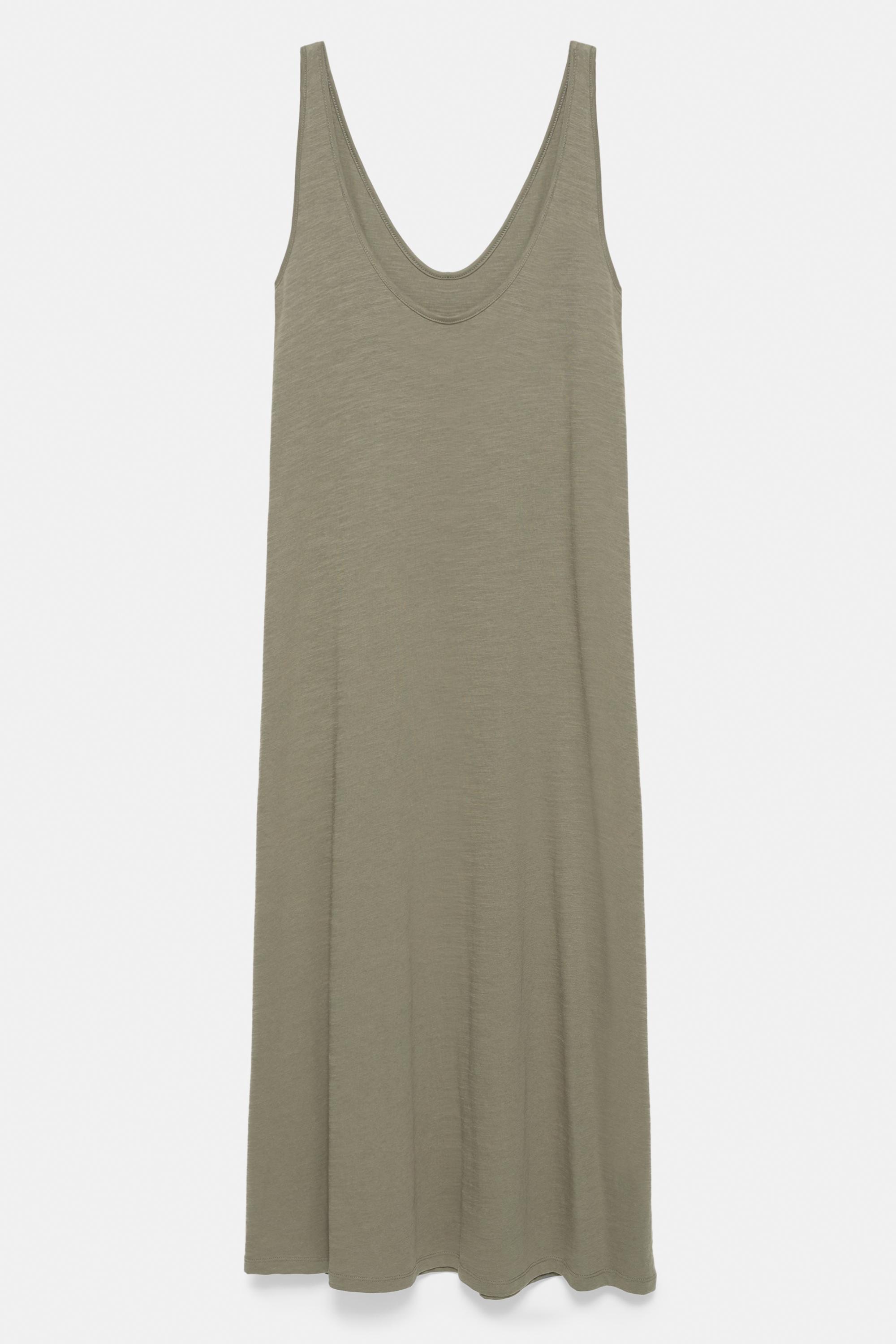 Strappy midi dress — Khaki