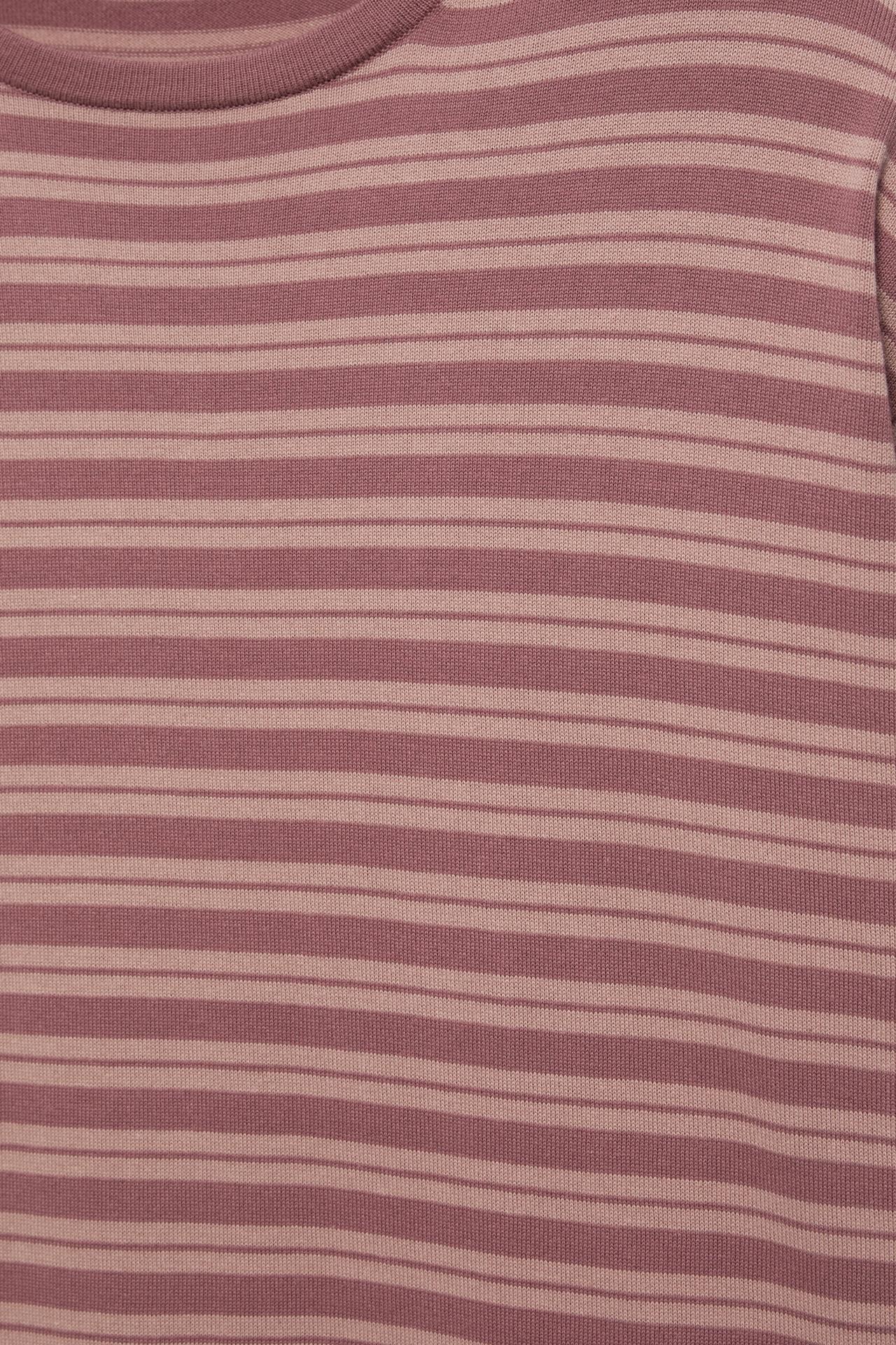 Striped knit T-shirt — Purple