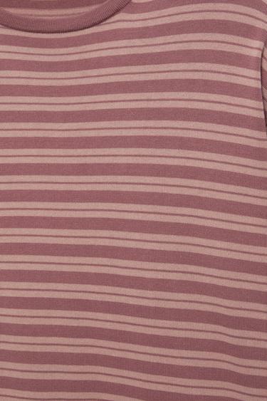 Striped knit T-shirt — Purple 6