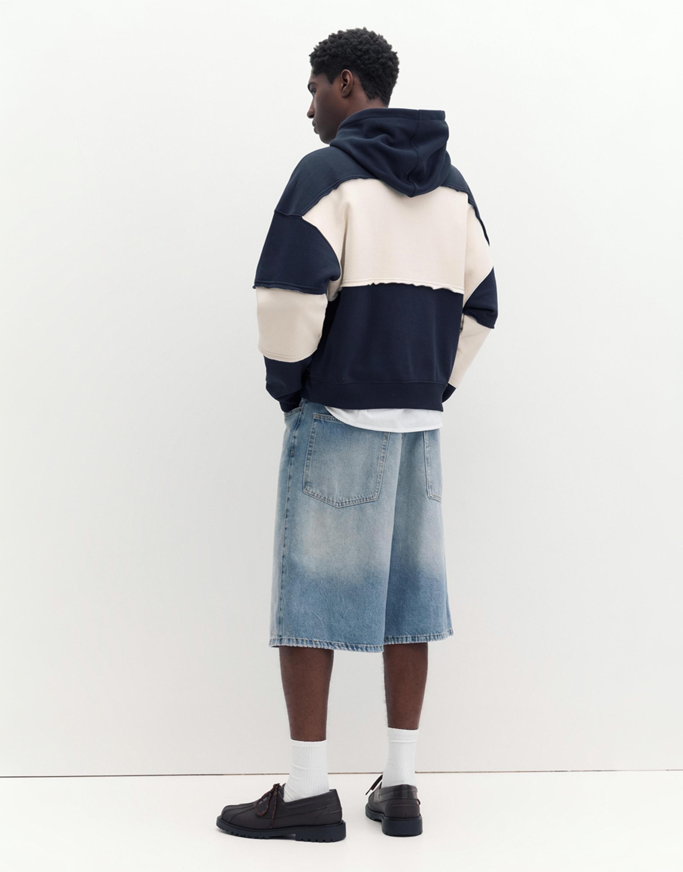 Panelli kapüşonlu STWD Studio sweatshirt - Görsel 14