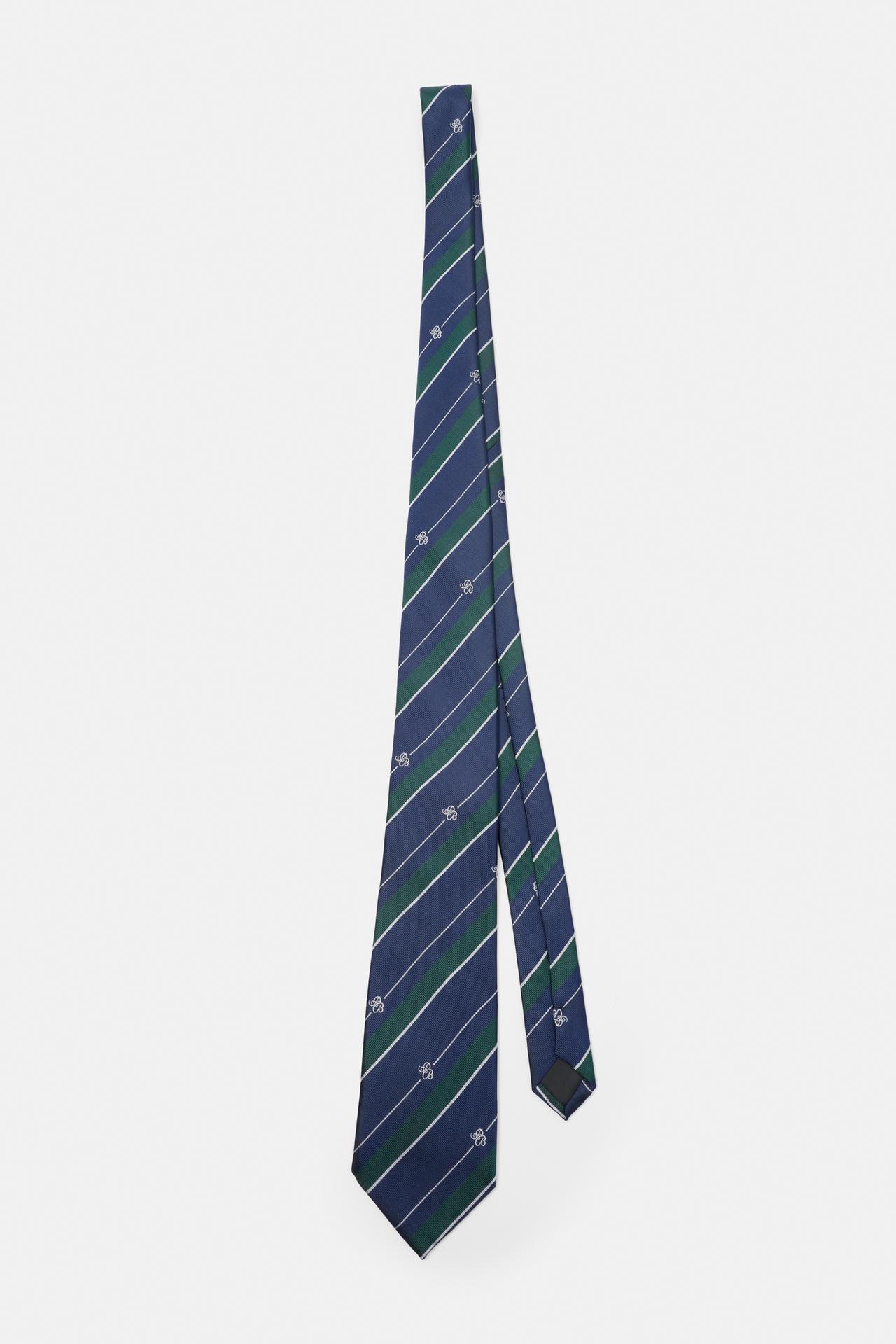 Striped tie — Blue