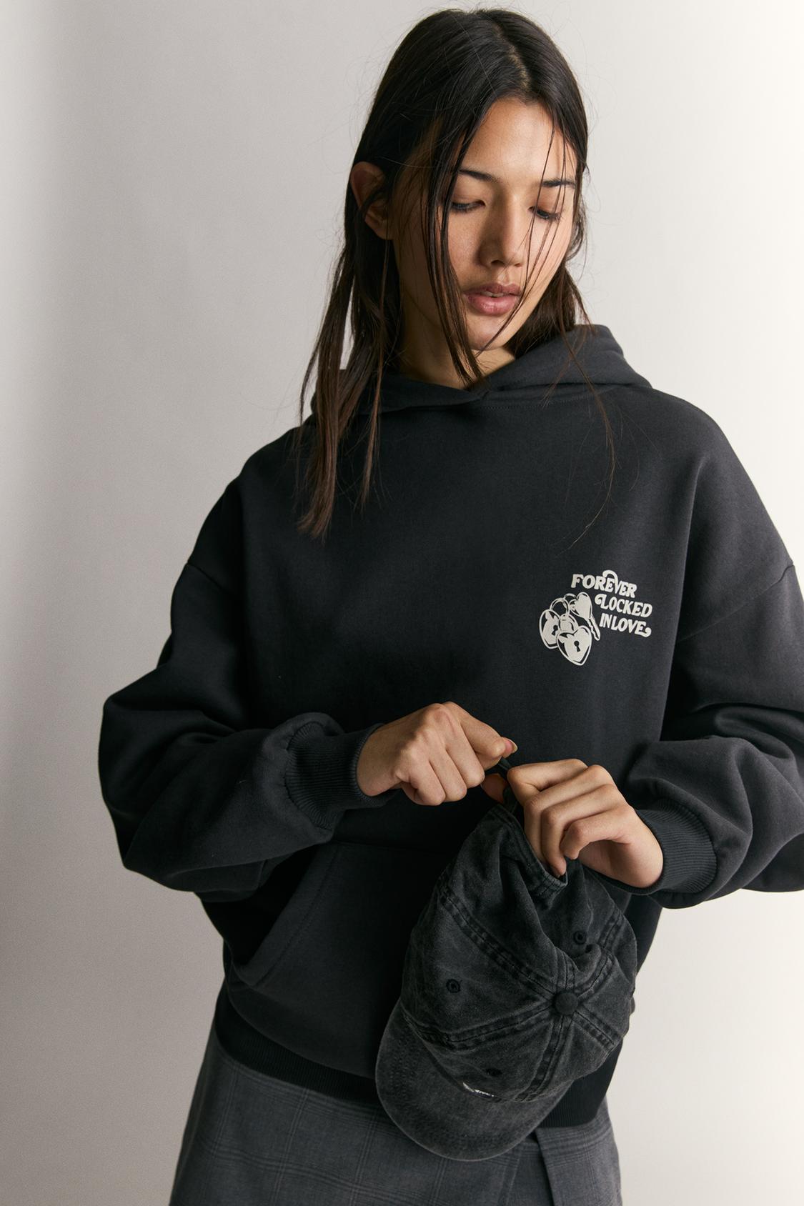 Stwd Hoodie Felpa Con Cappuccio Pull And Bear Felpa Rosa Pull And