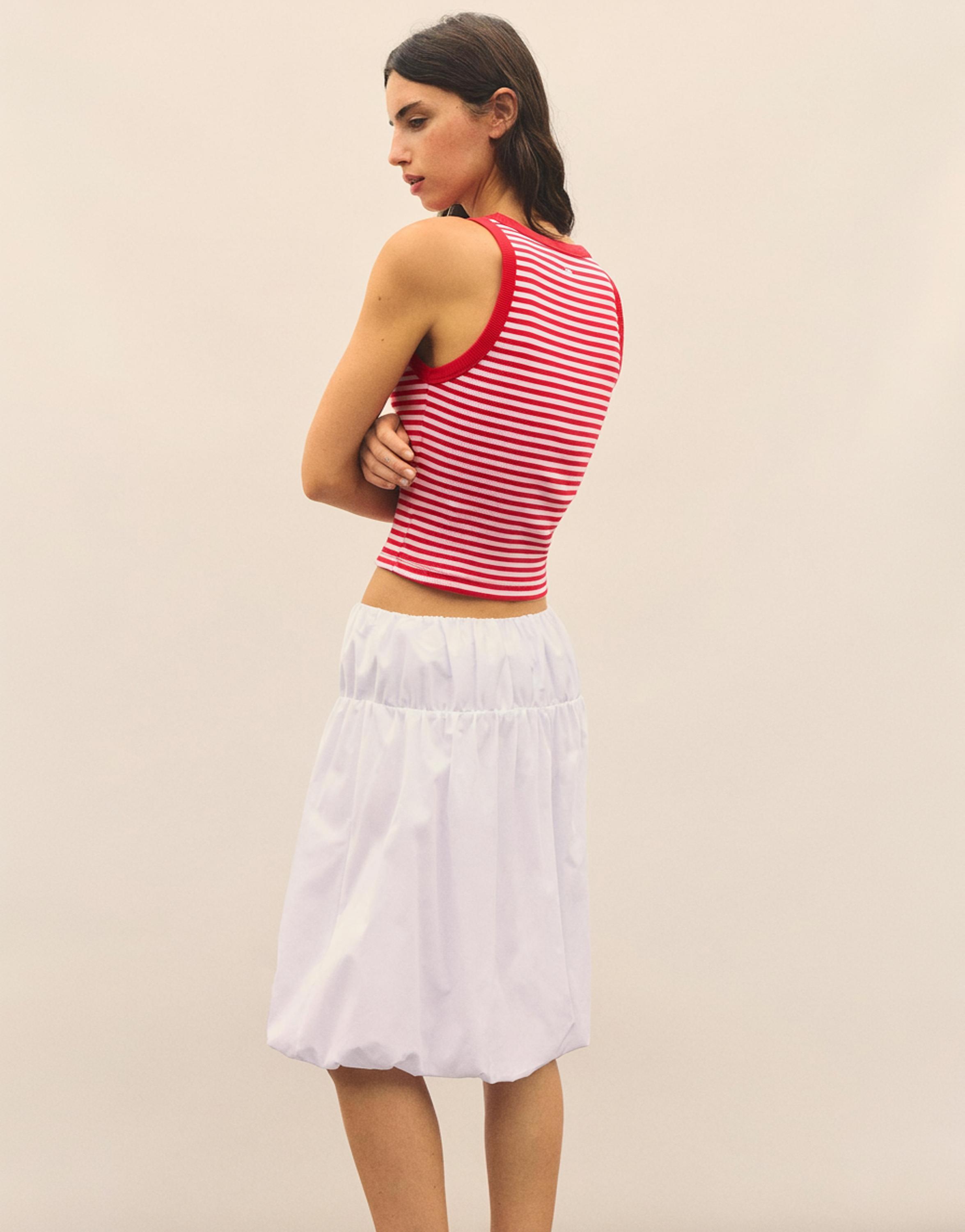Striped tank top — Pale pink