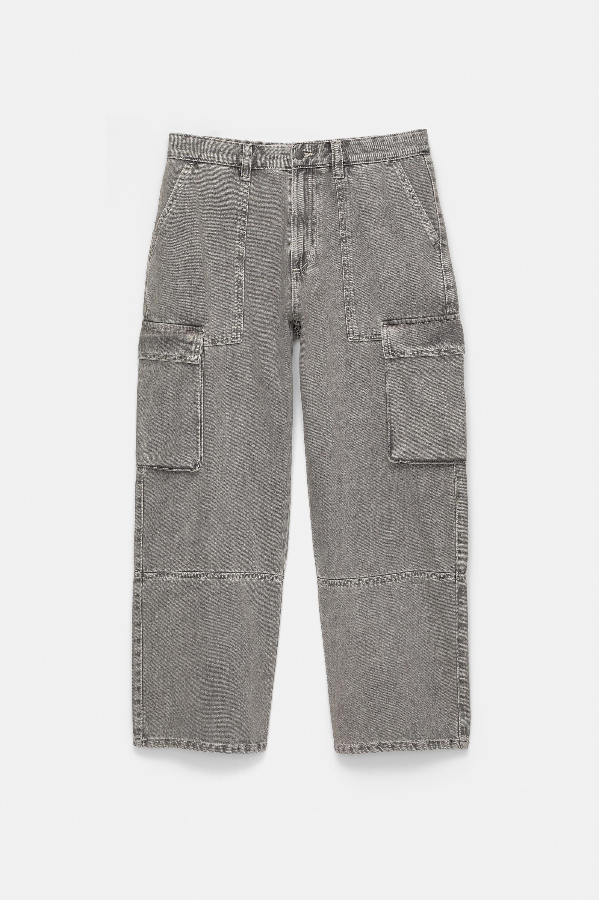 Baggy cargo jeans — Dark grey