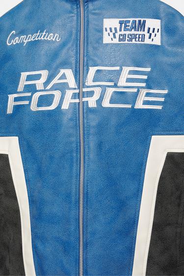 Race Force leather-effect jacket — Blue 8
