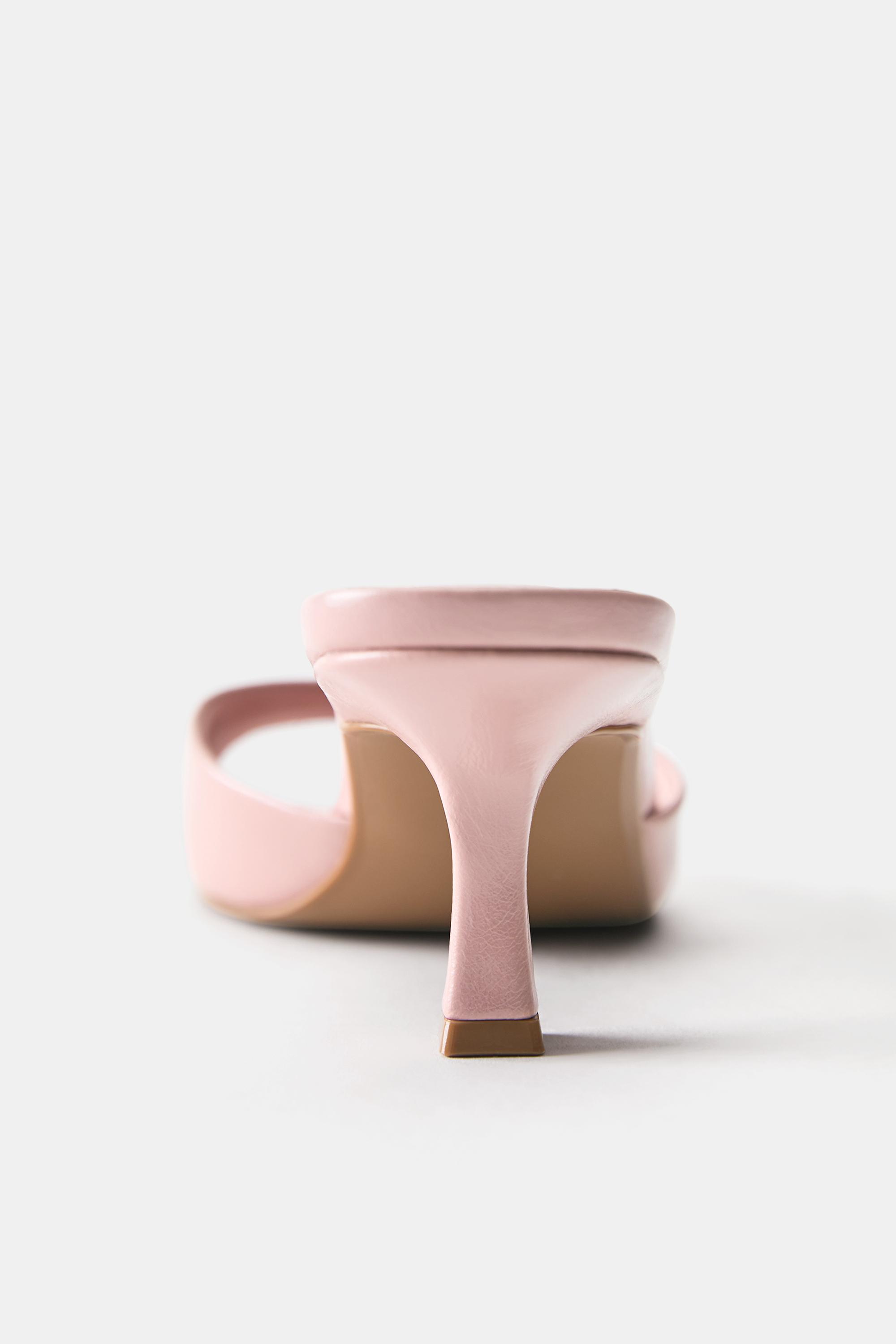 Heeled mule sandals — Pink