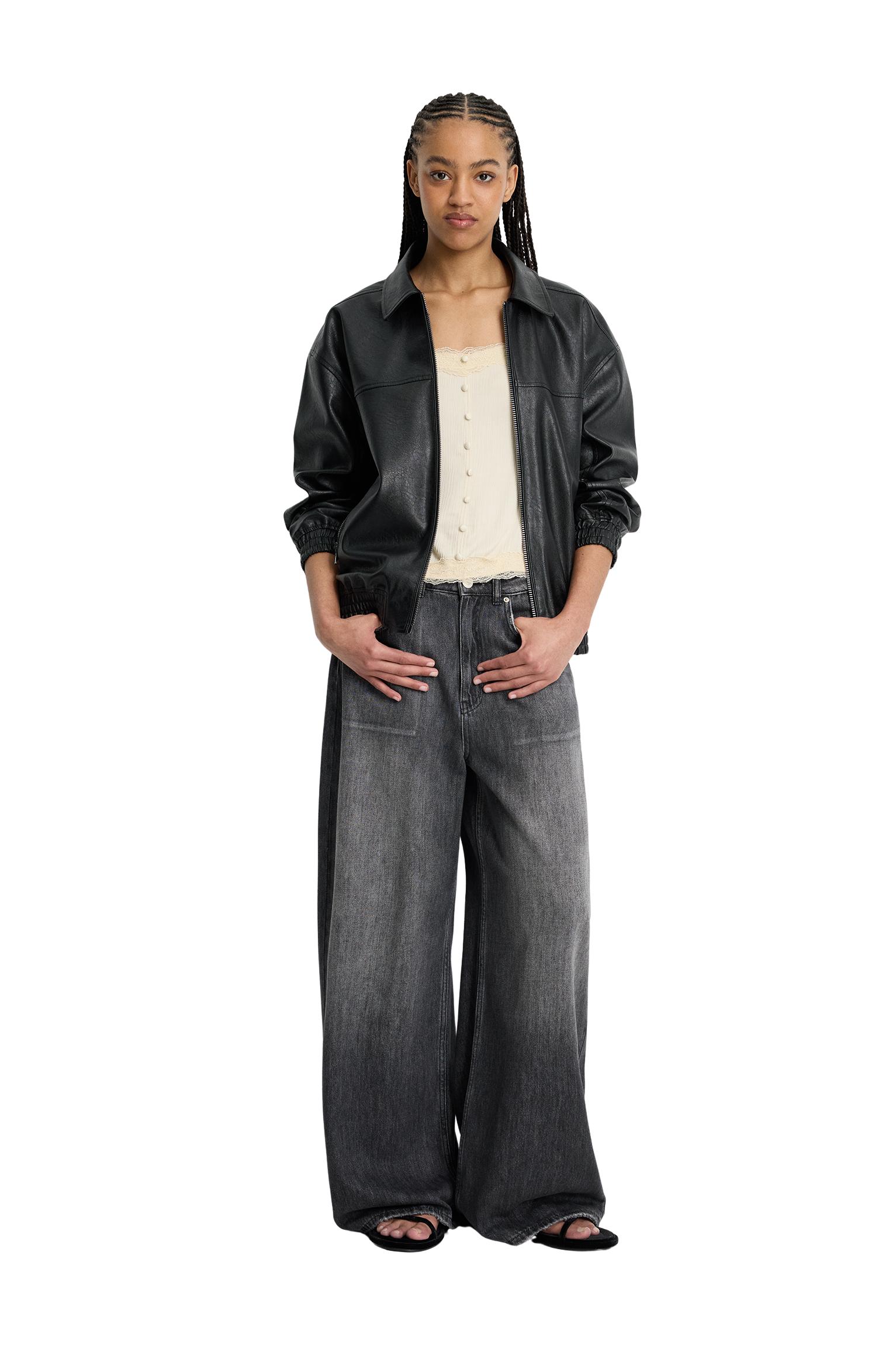 Suni Deri Baba Kesim Ceket - Görsel 35