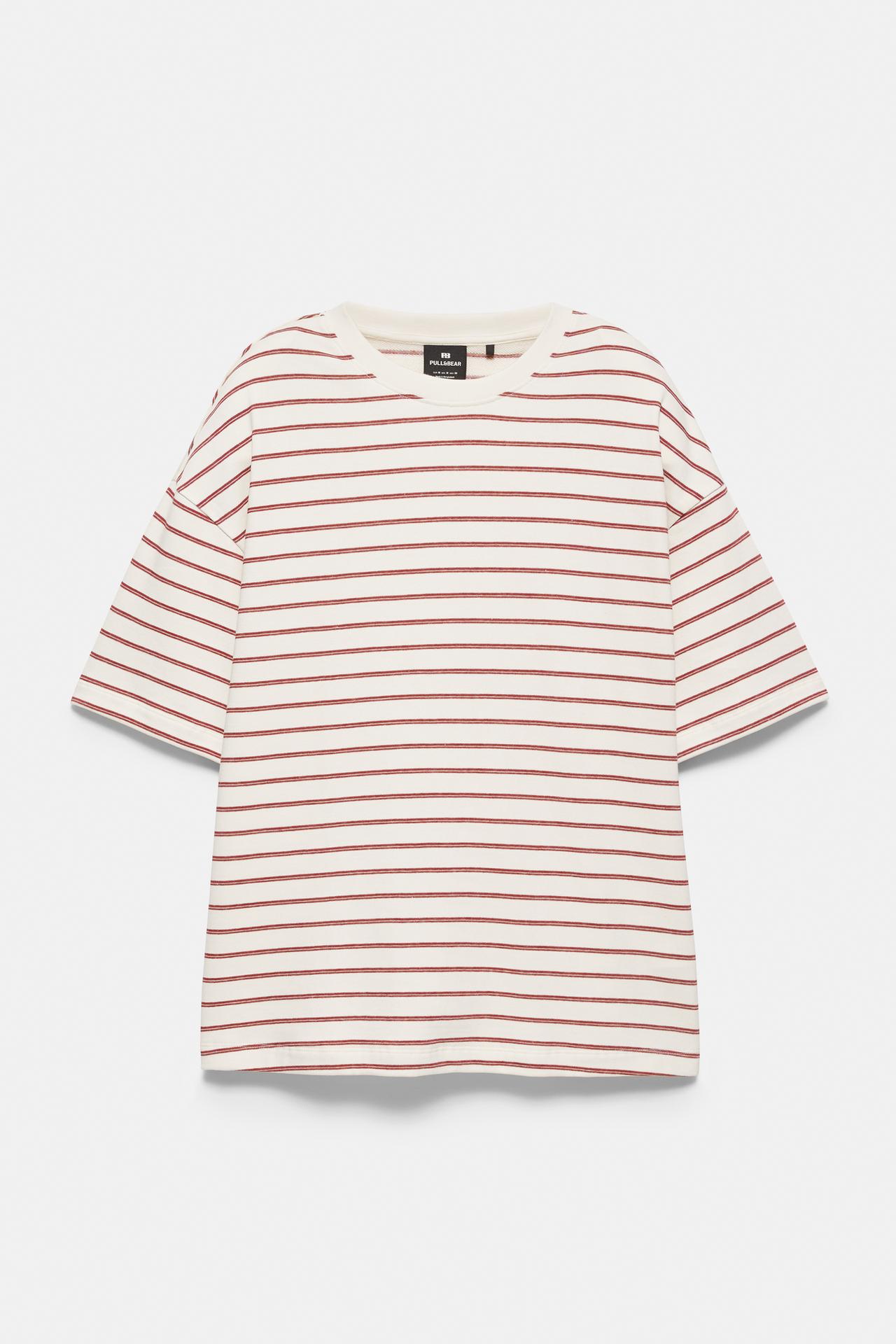 Striped boxy-fit T-shirt — Off white