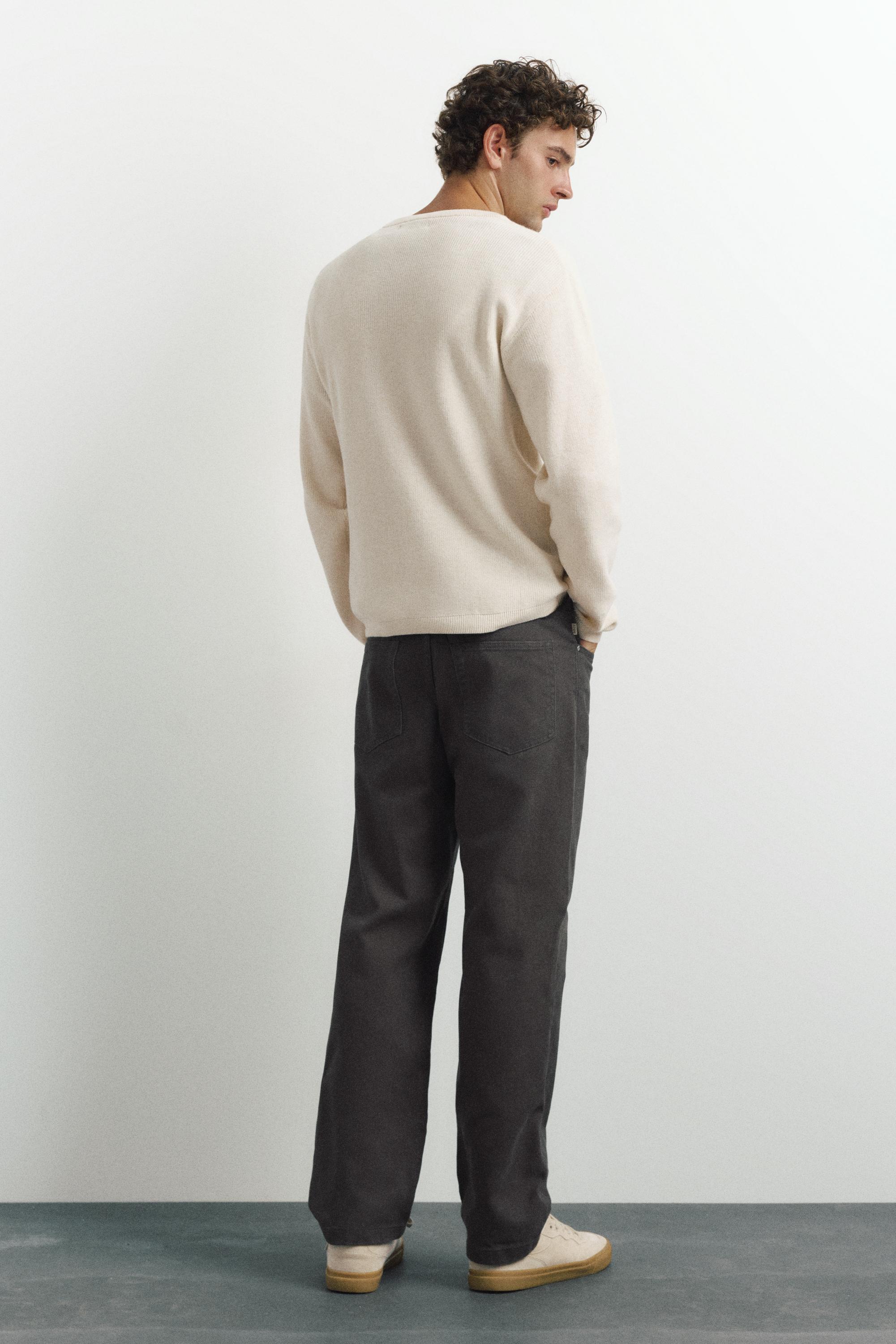 Henley neck jumper — White