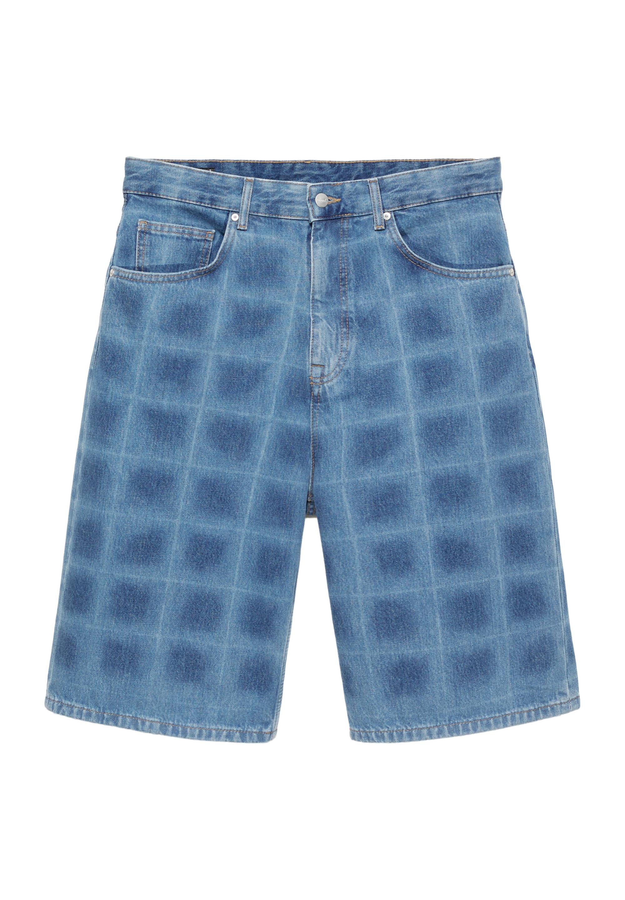 Lazer baskılı skater denim bermuda - Görsel 5